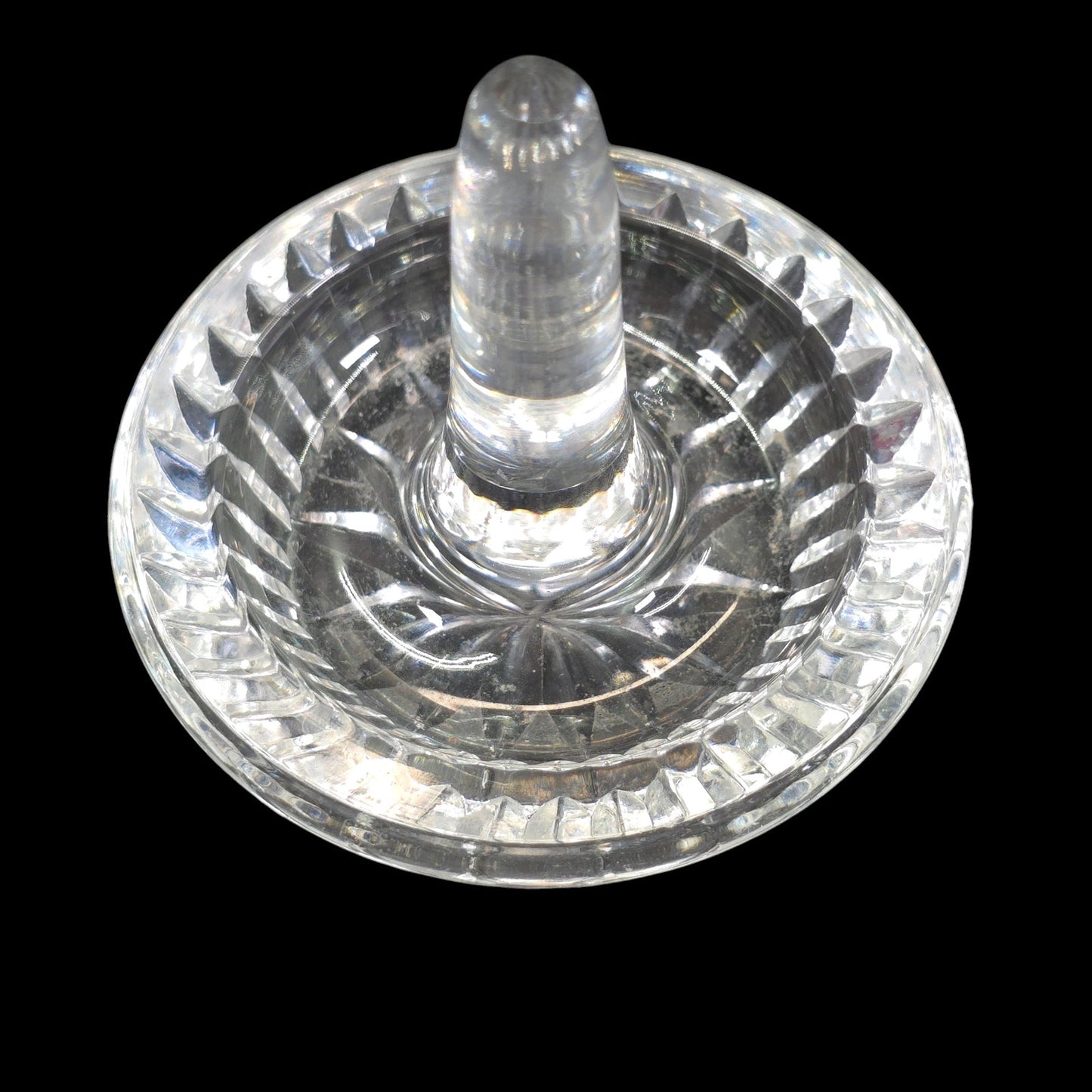 Waterford Crystal Ring Holder, Round Waterford Jewelry Dish, 3" H x 3" W