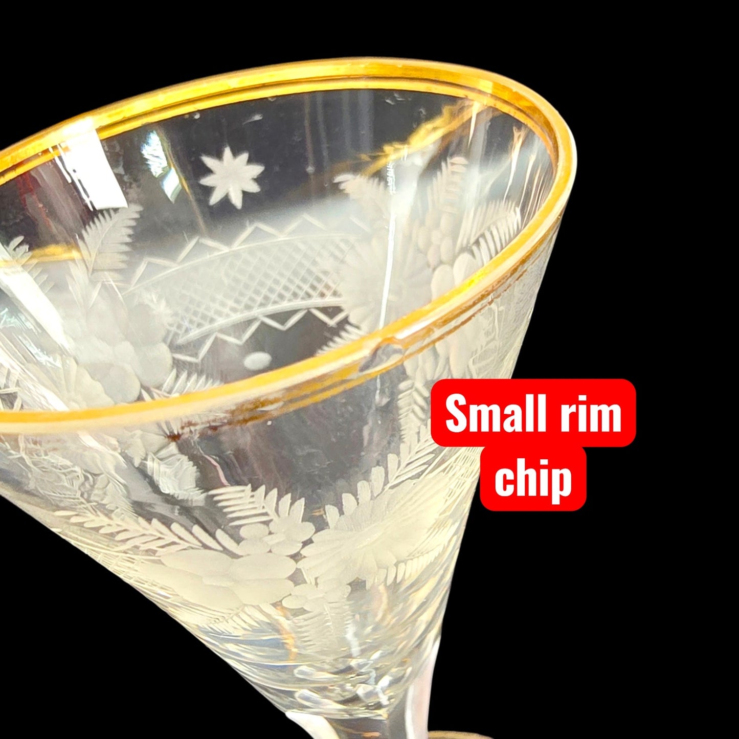 Trio of Petite Vtg Cordial Glasses Mismatched Minitature Liqueur Glass Set Read