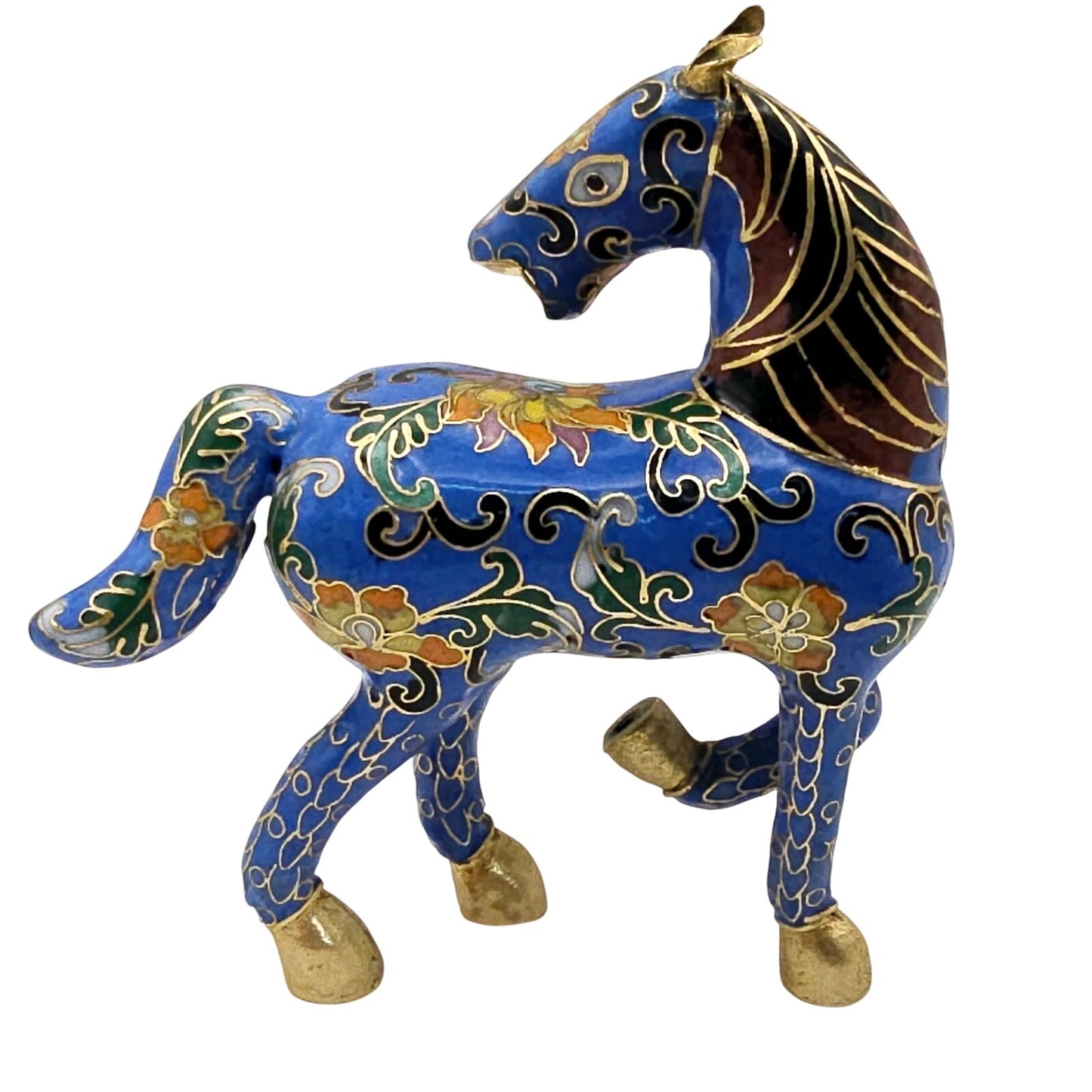 Vintage Cloisonne Horse Figurine Franklin Mint 1991 without Base