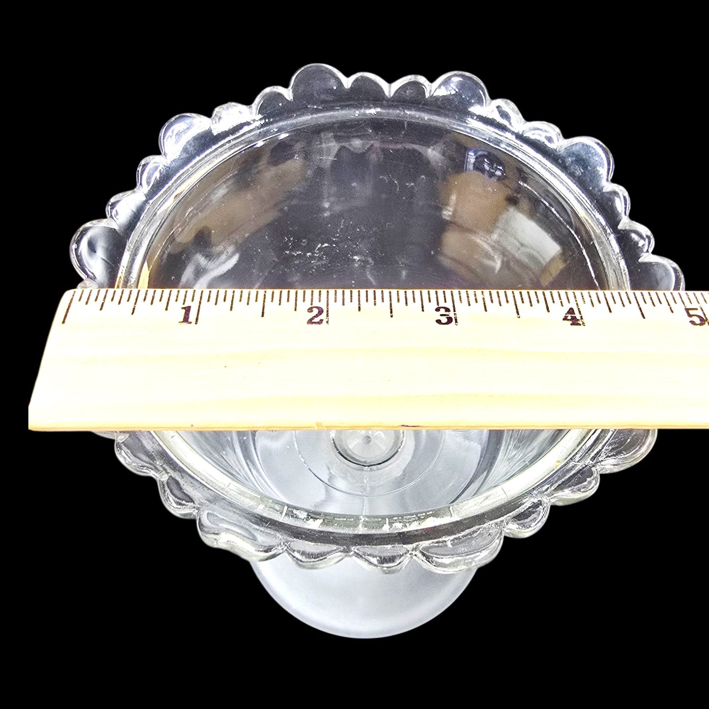 "Three Faces" pattern Frosted Glass Pedestal Compote late 1800's Early 1900's
