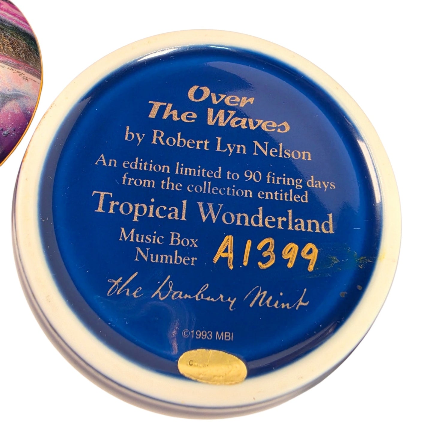Lot 5 Danbury Mint Robert Lynn Nelson Tropical Wonderland Music Trinket Boxes