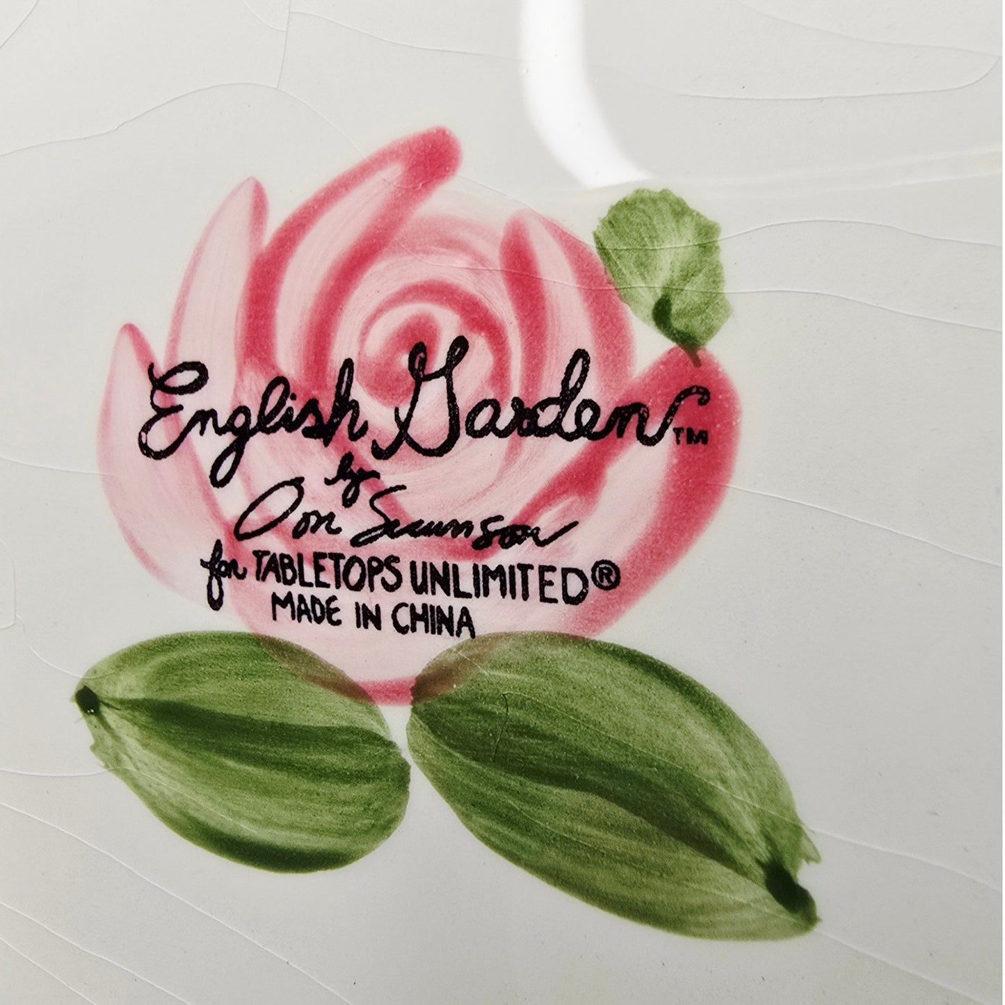 Tabletops Unlimited English Garden Don Swanson Rectangular Tray Platter READ