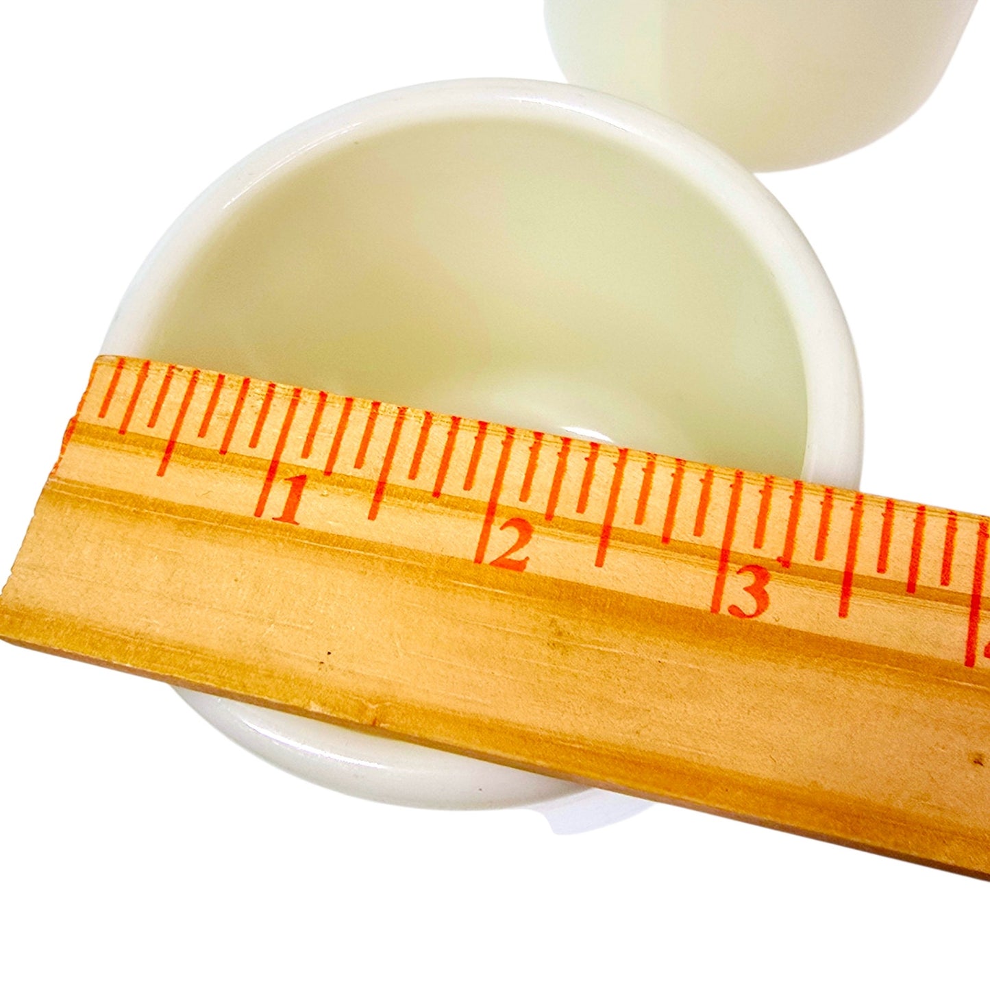 Corning USA Milk Glass Watchman's Navy Hand Warmer Cups Set of 2 No Handle Mug