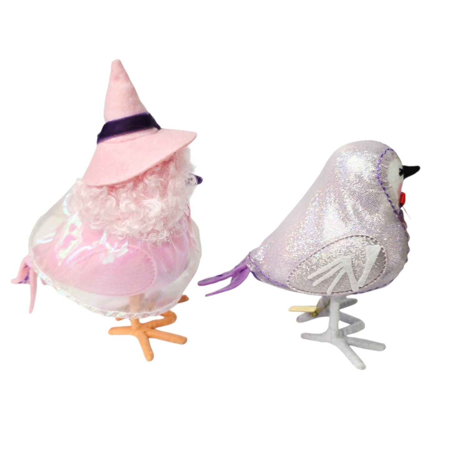 Target 2025 "Glitzy" & "Bonita" Halloween Birds | Wicked Glinda Style Good Witch & Skeleton Pair