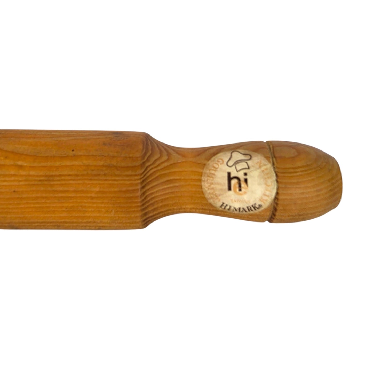 Vintage HiMark French-Style Wooden Rolling Pin Turned Wood Tapered Solid Dowel
