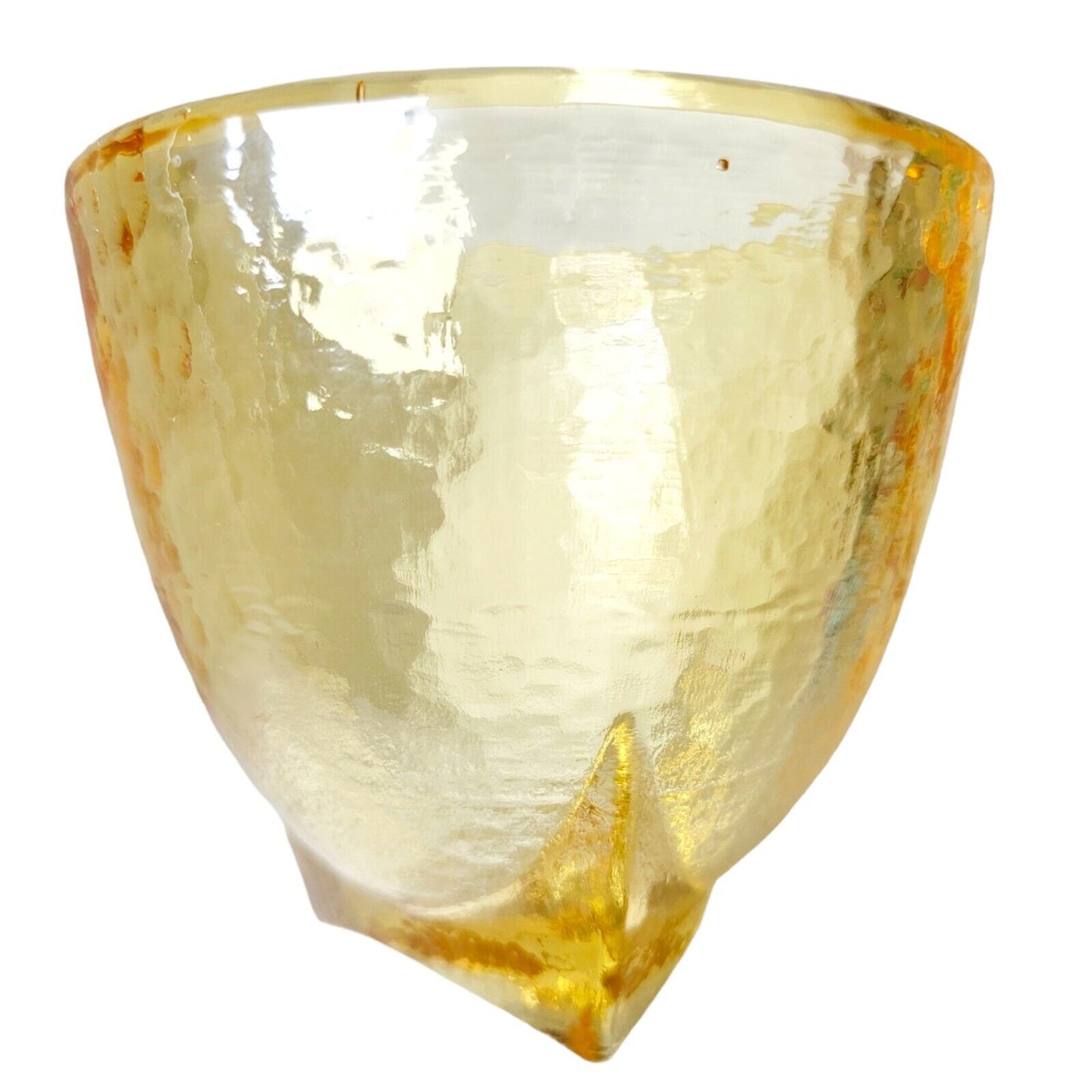 Fire & Light Citrus Yellow Recycled Glass Footed Votive Candle Holder Jar