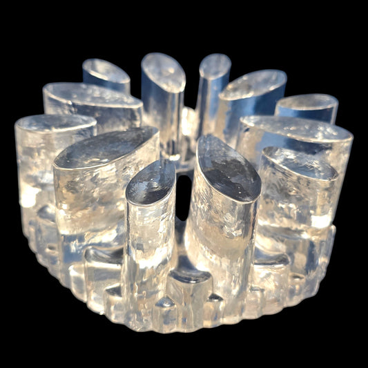 Vintage Bel Mondo Germany Glass Tea Light Warmer / Candle Holder Georgshutte