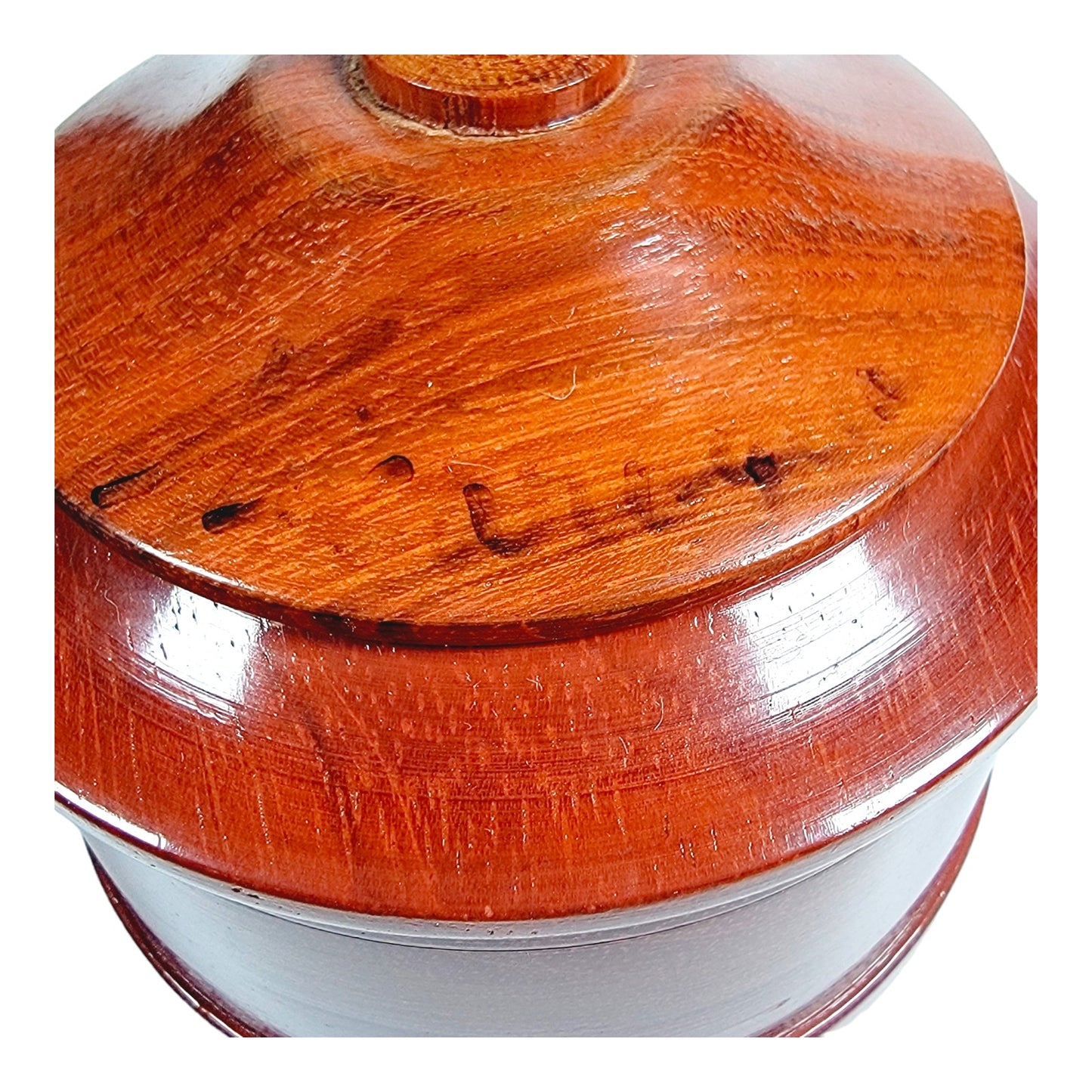 Turned Wood Jar, Hand-Carved Wooden Lidded Box, Wooden Trinket Box READ