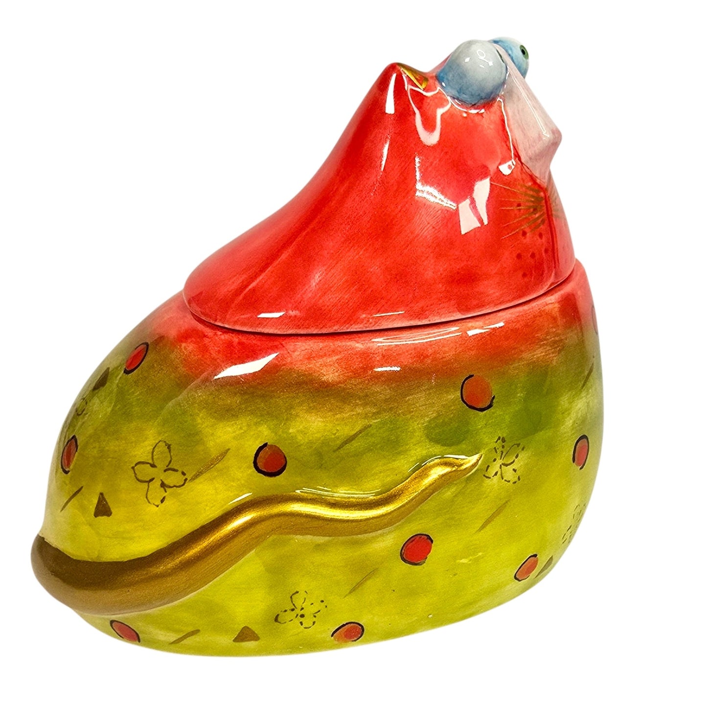 Studio Designworks Joy Cats Ceramic Cat Lidded Sugar Bowl Jam Jar Handpainted