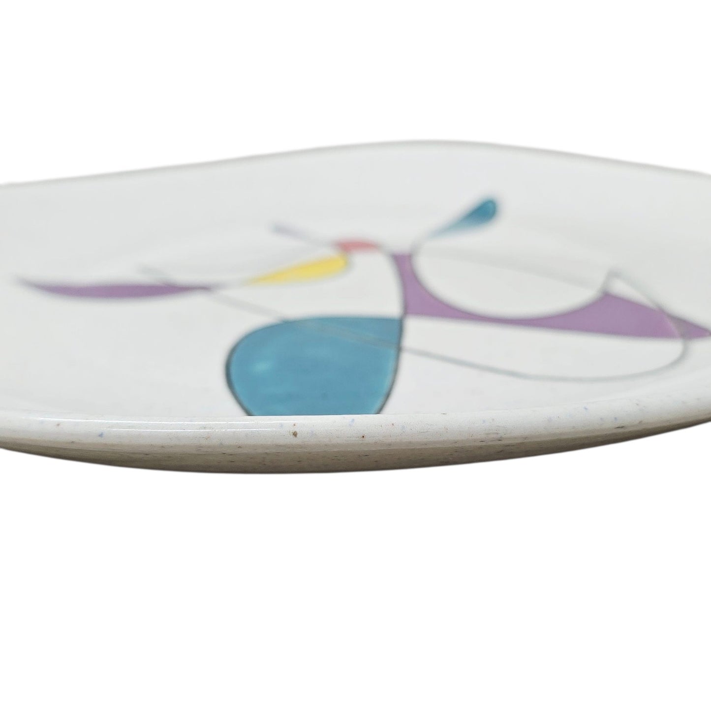 MCM Platter "California Mobile" Plate by Metlox Poppytrail Handpainted Abstract