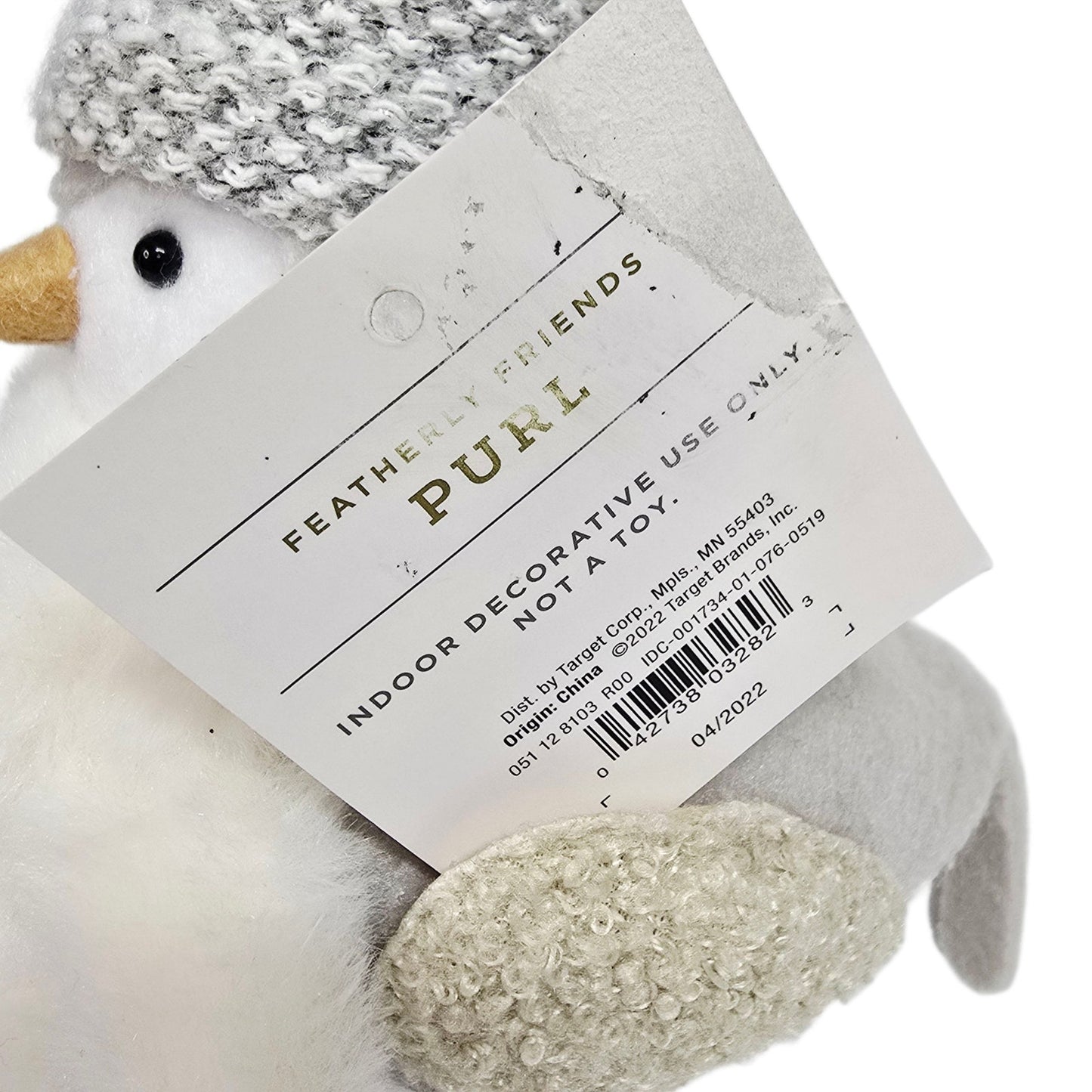2022 Featherly Friends Purl Winter Target Bird Gray Knit Snow Hat and Cozy Scarf