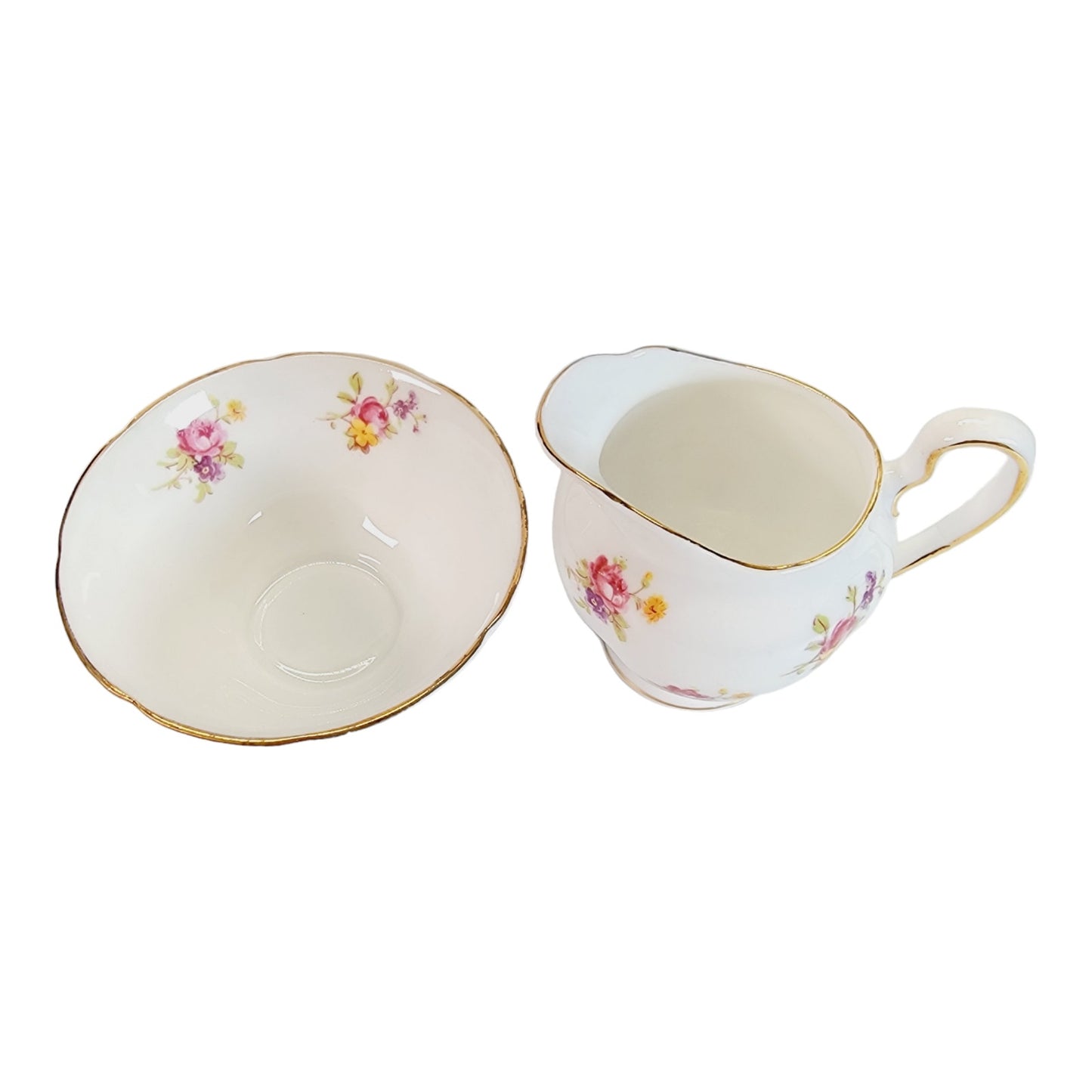 Tuscan Fine English Bone China Tiny Sugar Bowl & Creamer, Made in England