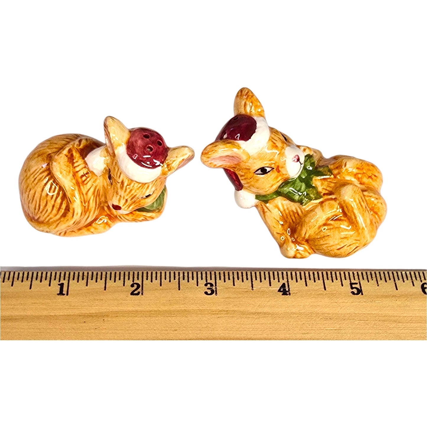 Vtg "Not Even A Mouse" Salt & Pepper in Shoe Hermitage Pottery Holiday Christmas