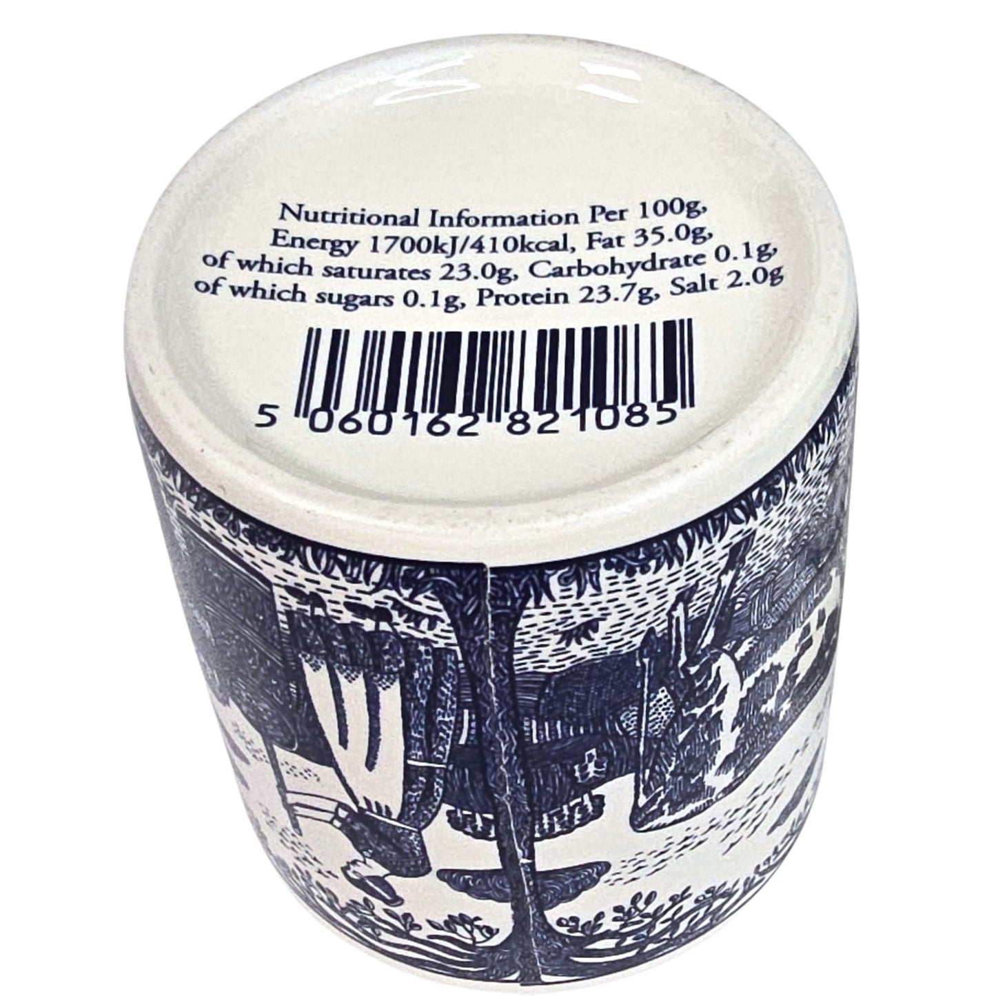 The Fine Cheese Co Blue Stilton Cheese Crock English Transferware Jar 3.2"