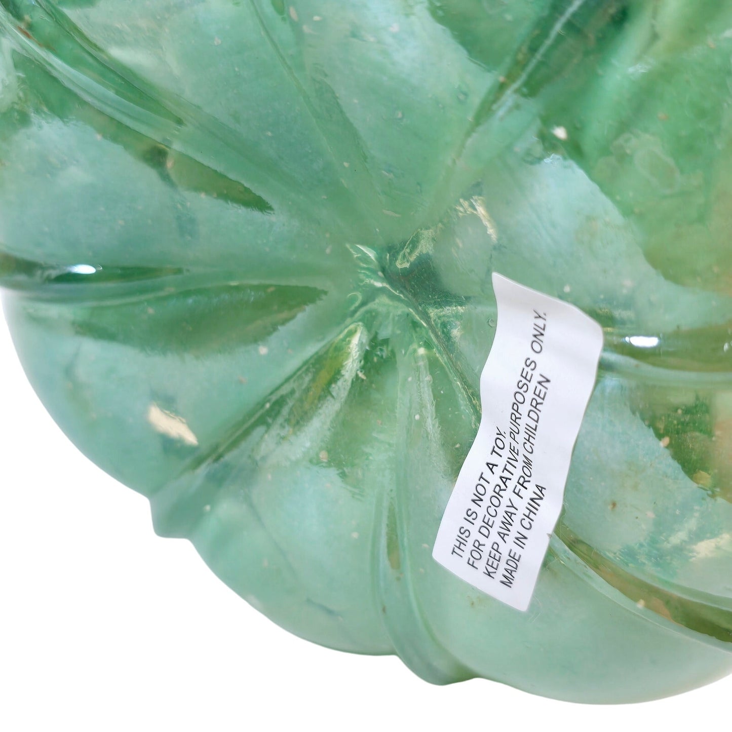 Home Martha Stewart Soft Green Hand Blown Glass Pumpkin