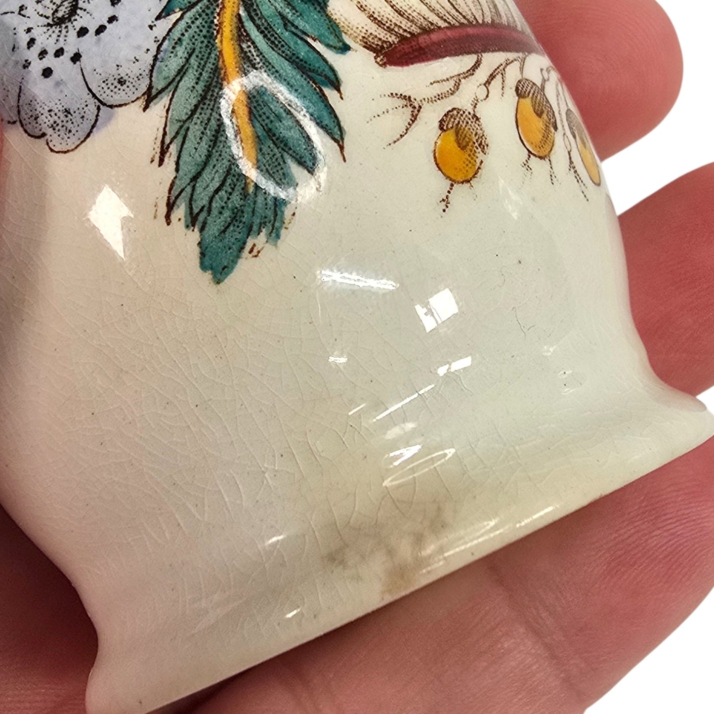 Spode England Reynolds Fruit Salt Pepper Shakers Vtg 1972 MME Gilder Mark FLAW