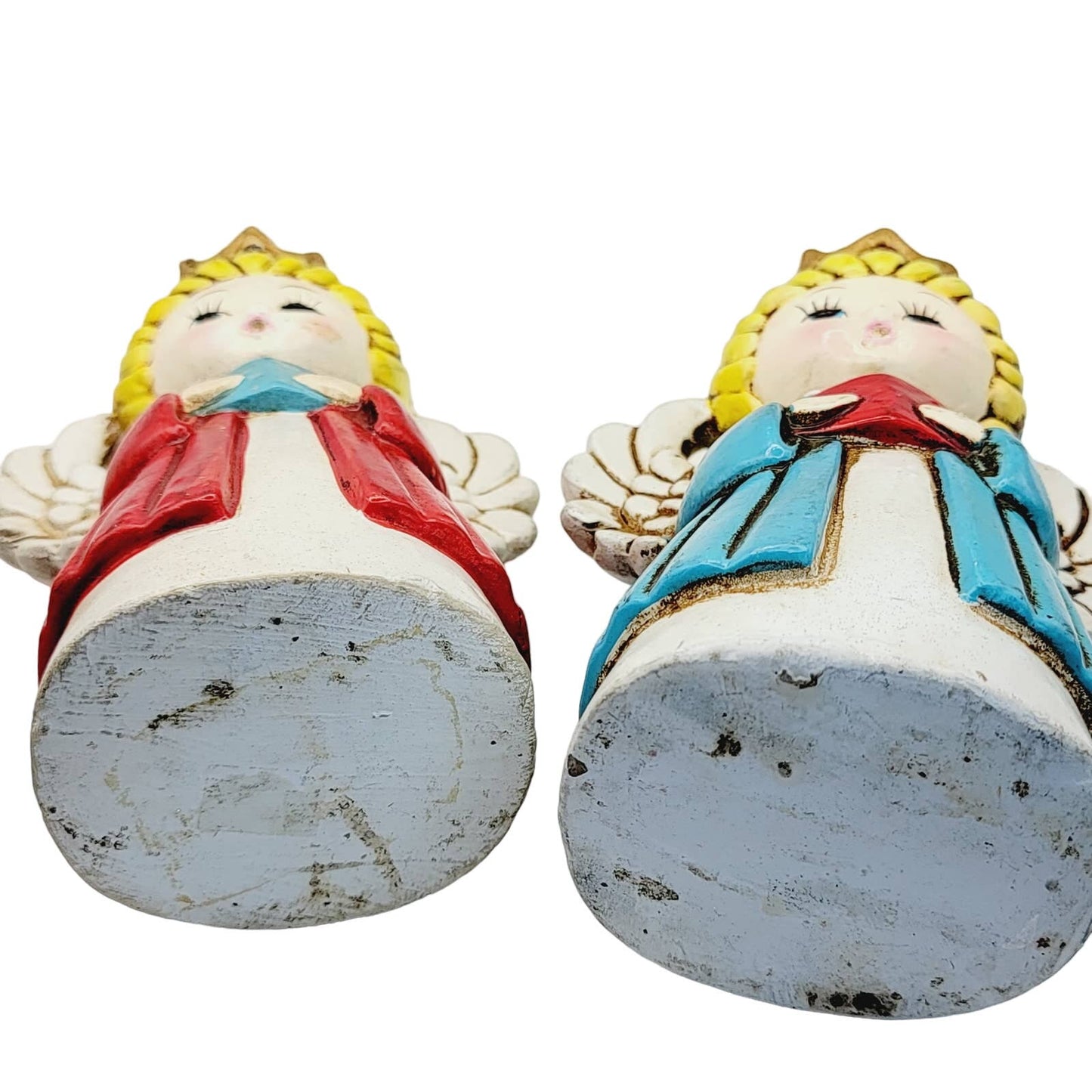 Set of 2 Vintage Homco Christmas Angels Choir Candle Holders