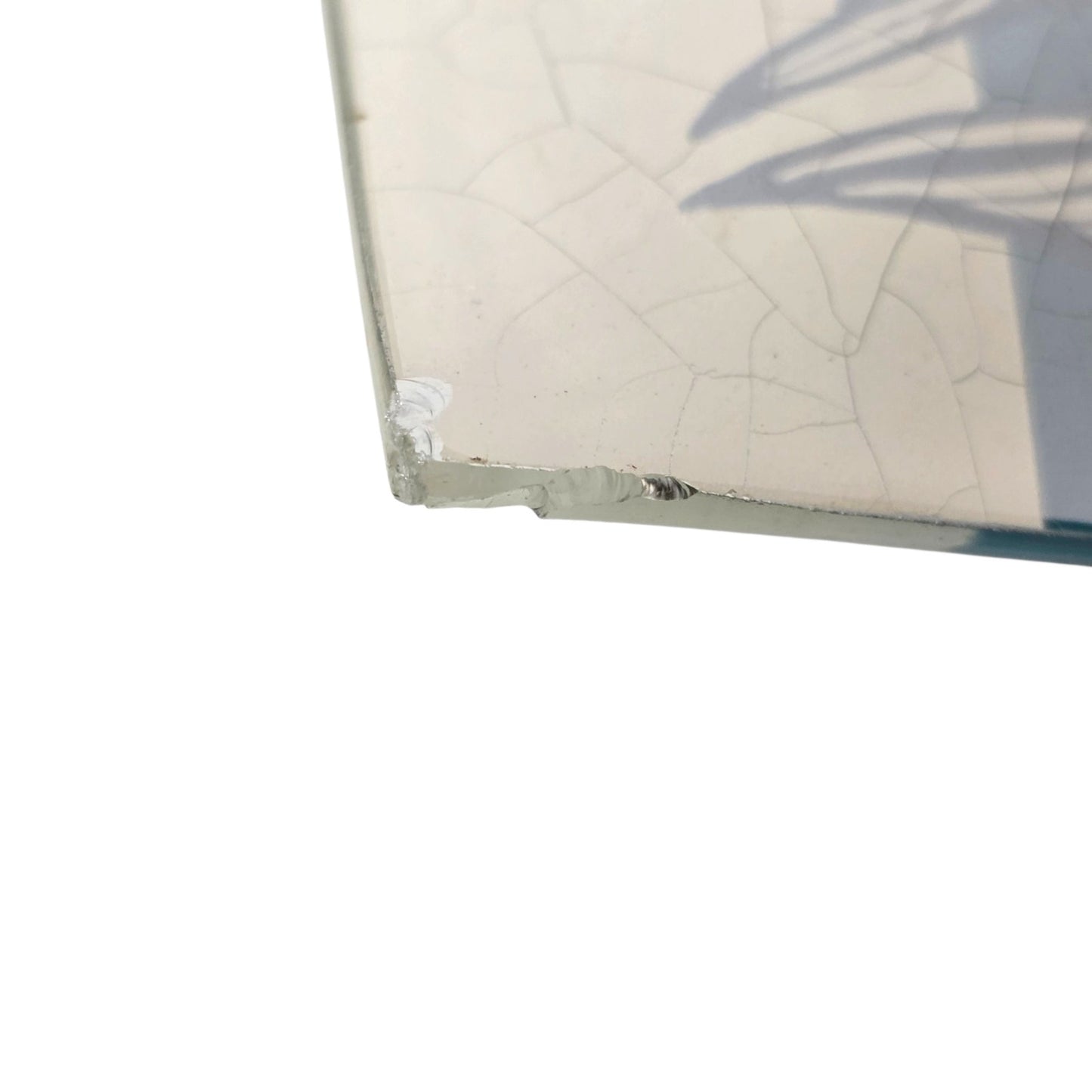 PATCH NYC x West Elm Bird Trinket Dish Reverse Painted Glass Blue White MCM READ