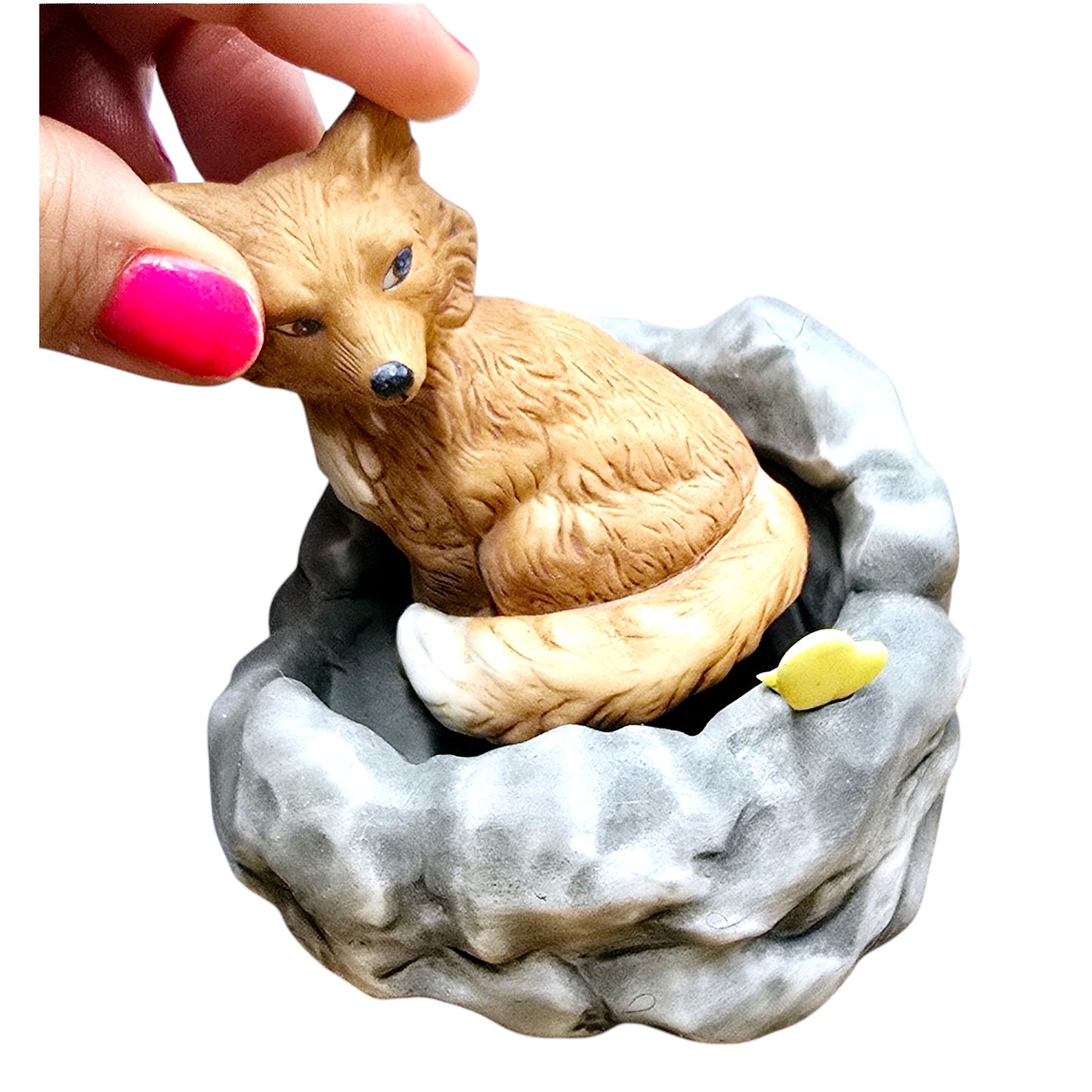 Vtg Woodland Surprises FOX Jacqueline B. Smith 1984 Handpainted Fine Franklin Porcel FLAW