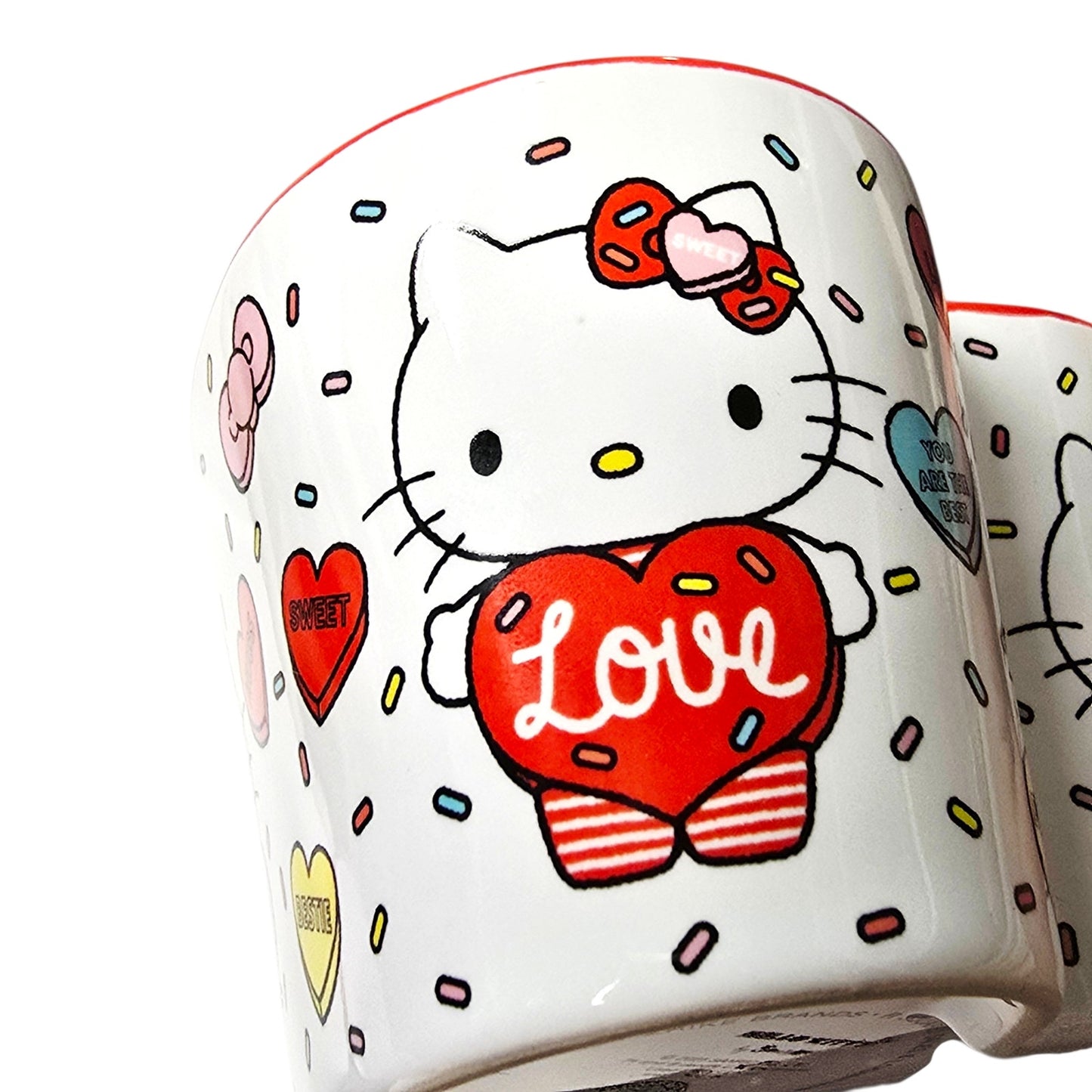 Set of 4 Hello Kitty Valentine's Day Heart Ceramic Ramekins Sanrio Love Designs