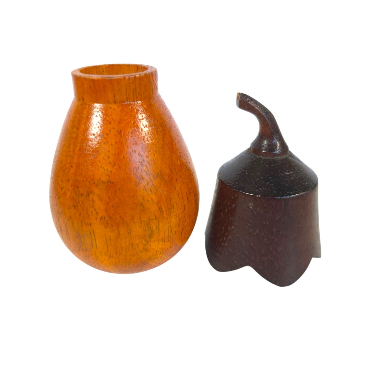 Wooden Acorn Trinket Box with Removable Lid Carved Wood Keepsake Container