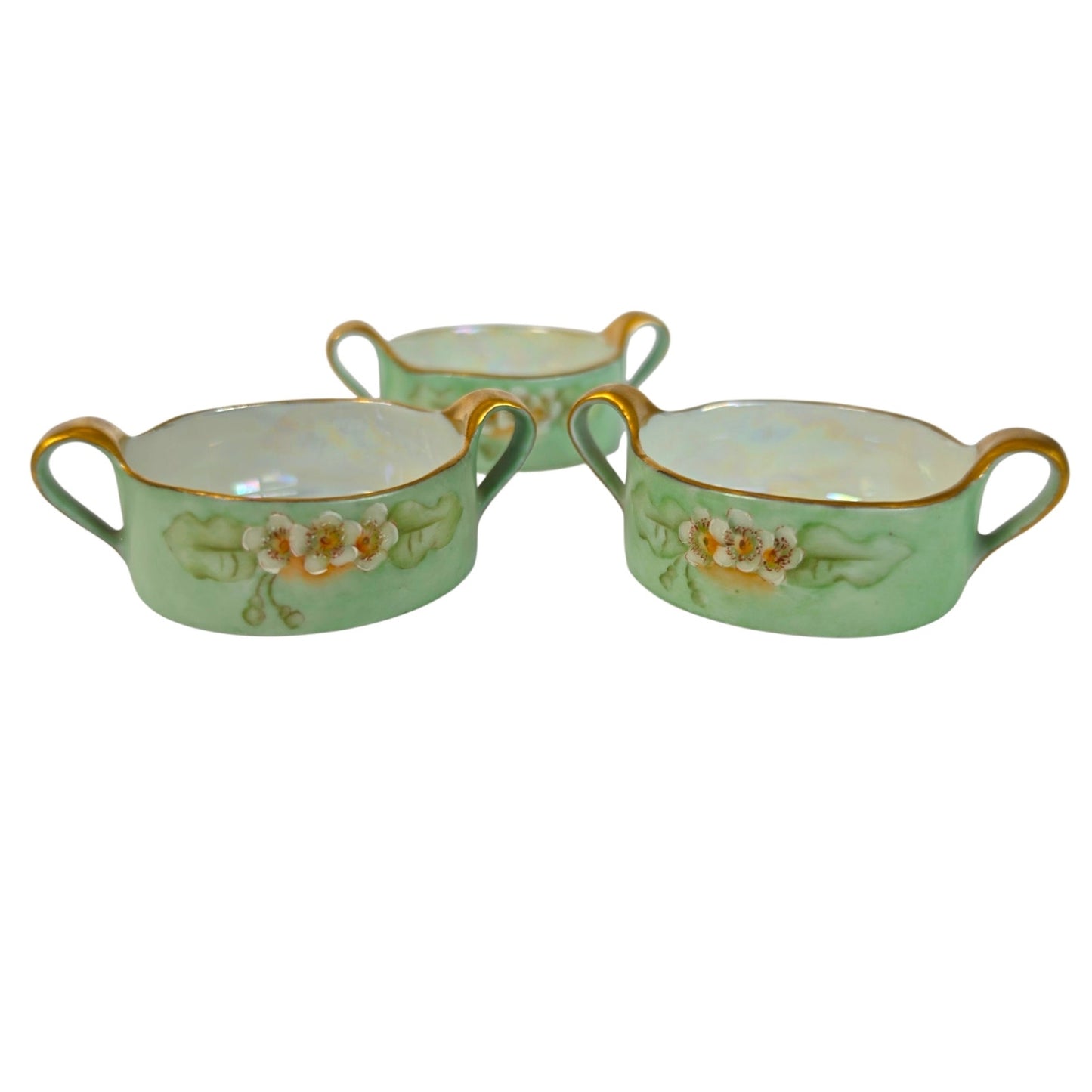 Vintage Bavaria Germany Porcelain Creamer & Butter Pat / Salt Cellar / Sauce Set
