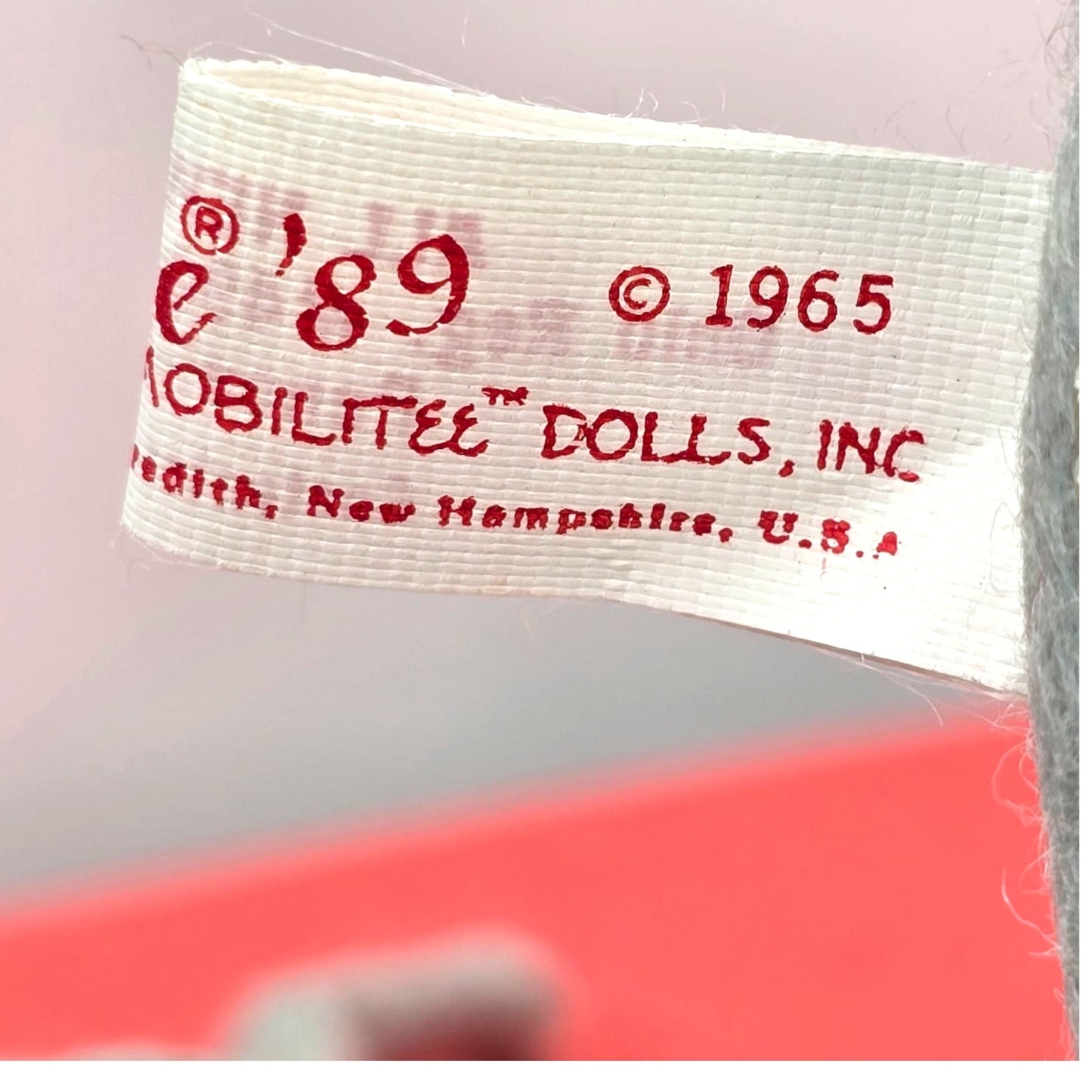 Vtg Annalee 1989 Christmas Mouse Felt Doll Green Scarf Santa Hat Holiday Decor