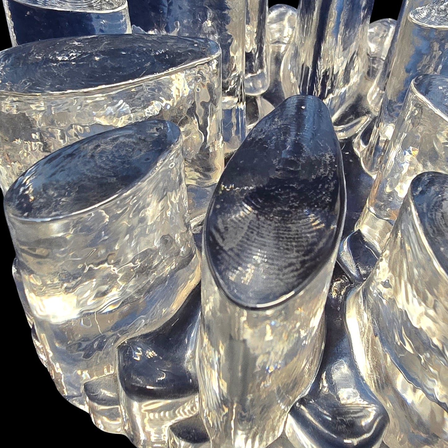 Vintage Bel Mondo Germany Glass Tea Light Warmer / Candle Holder Georgshutte