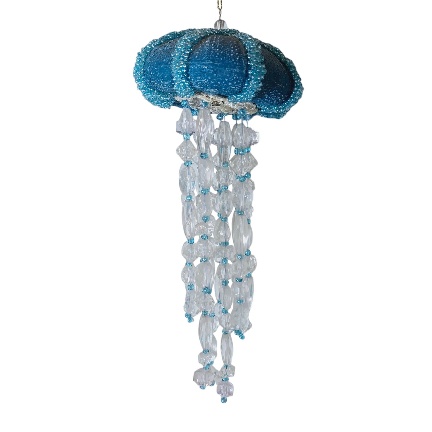 Jellyfish Beaded Tassle Hanging Ornament Figurine