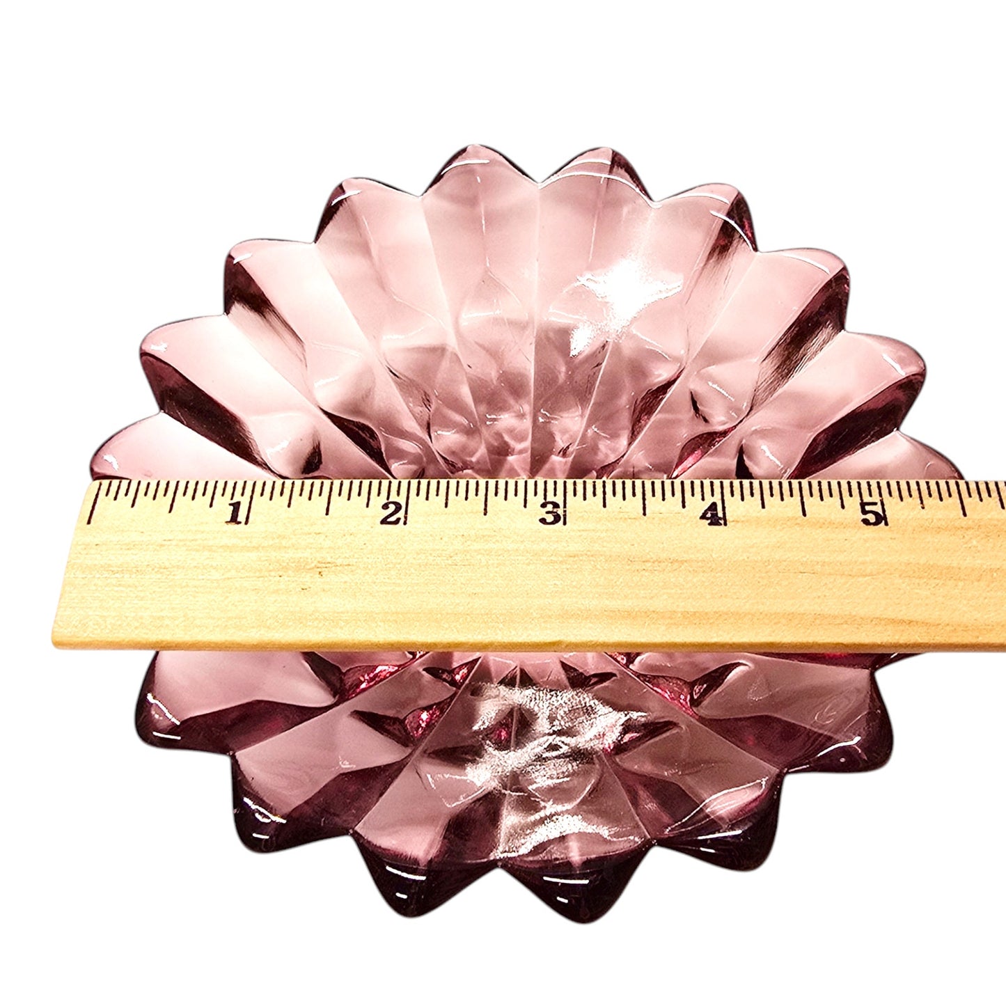 Vintage Amethyst Purple Glass Trinket Dish
