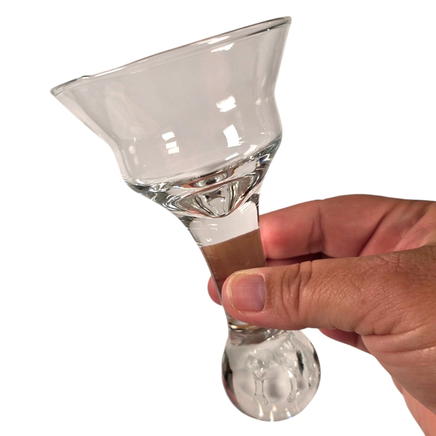 Vintage Glass Stirrup Glasses Stirrup Cups Set of 6 Equestrian Barware