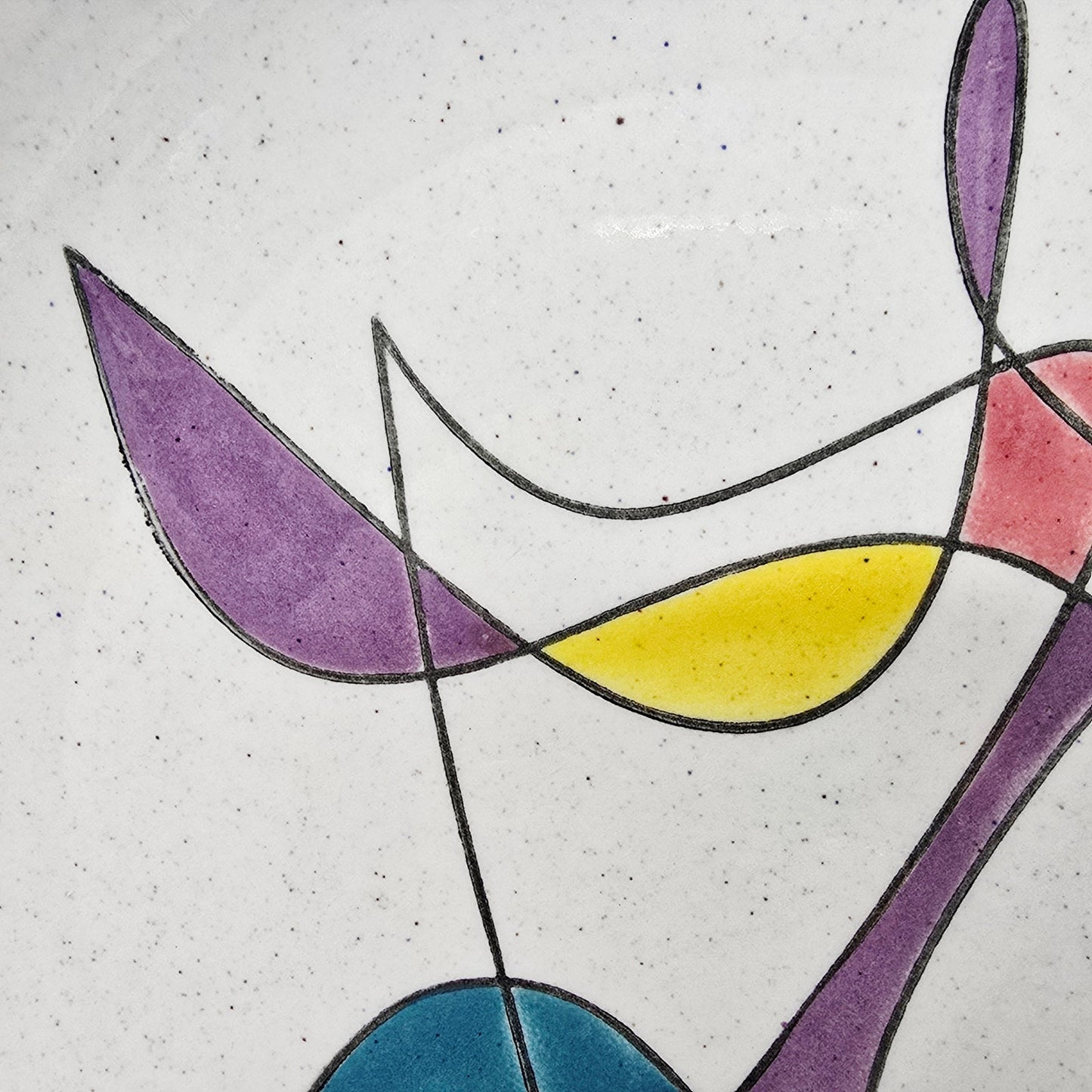 MCM Platter "California Mobile" Plate by Metlox Poppytrail Handpainted Abstract