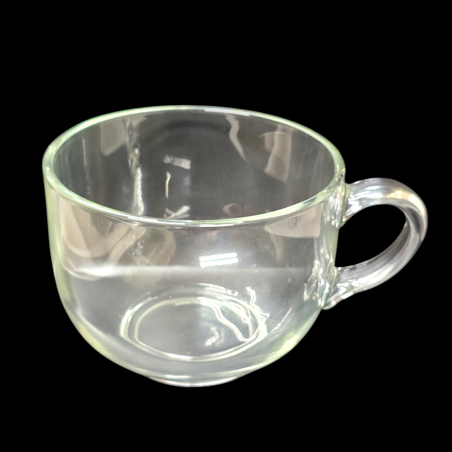 Set of 2 Oversized Large Glass Coffee Mug Cup 22oz Made In Italy