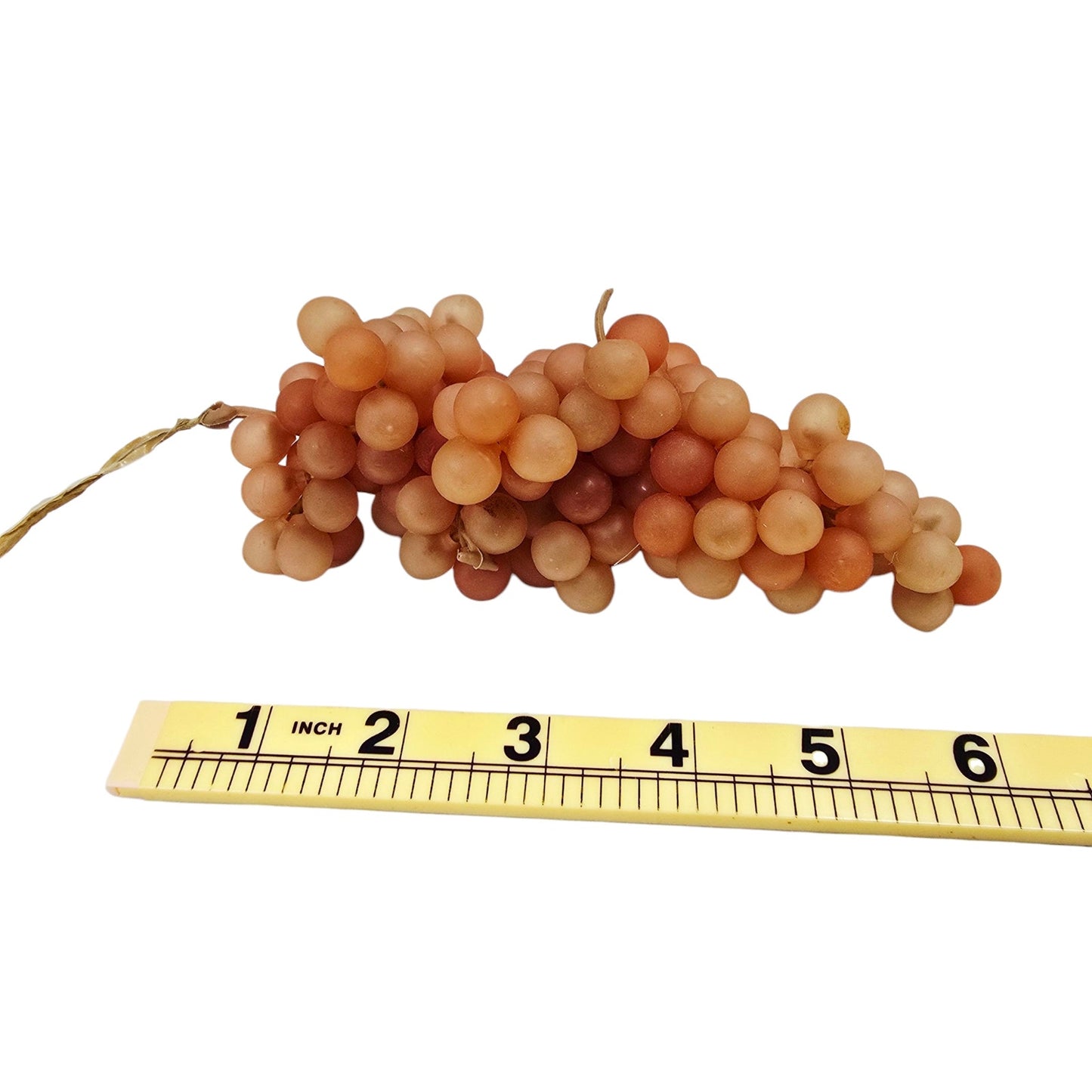 Faux Grapes Green & Red Artificial Fruit Rubber Plastic Fruit Bowl Farmhouse