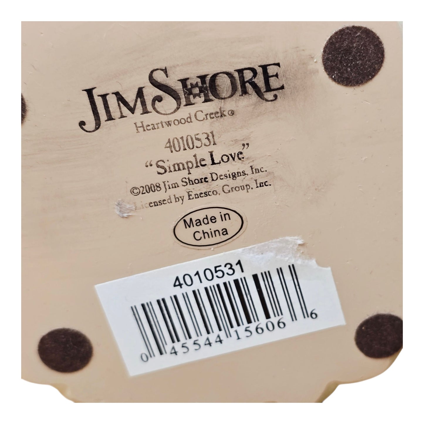 Jim Shore Heartwood Creek Angel Figurine 4010531 Simple Love 7" Enesco 2008