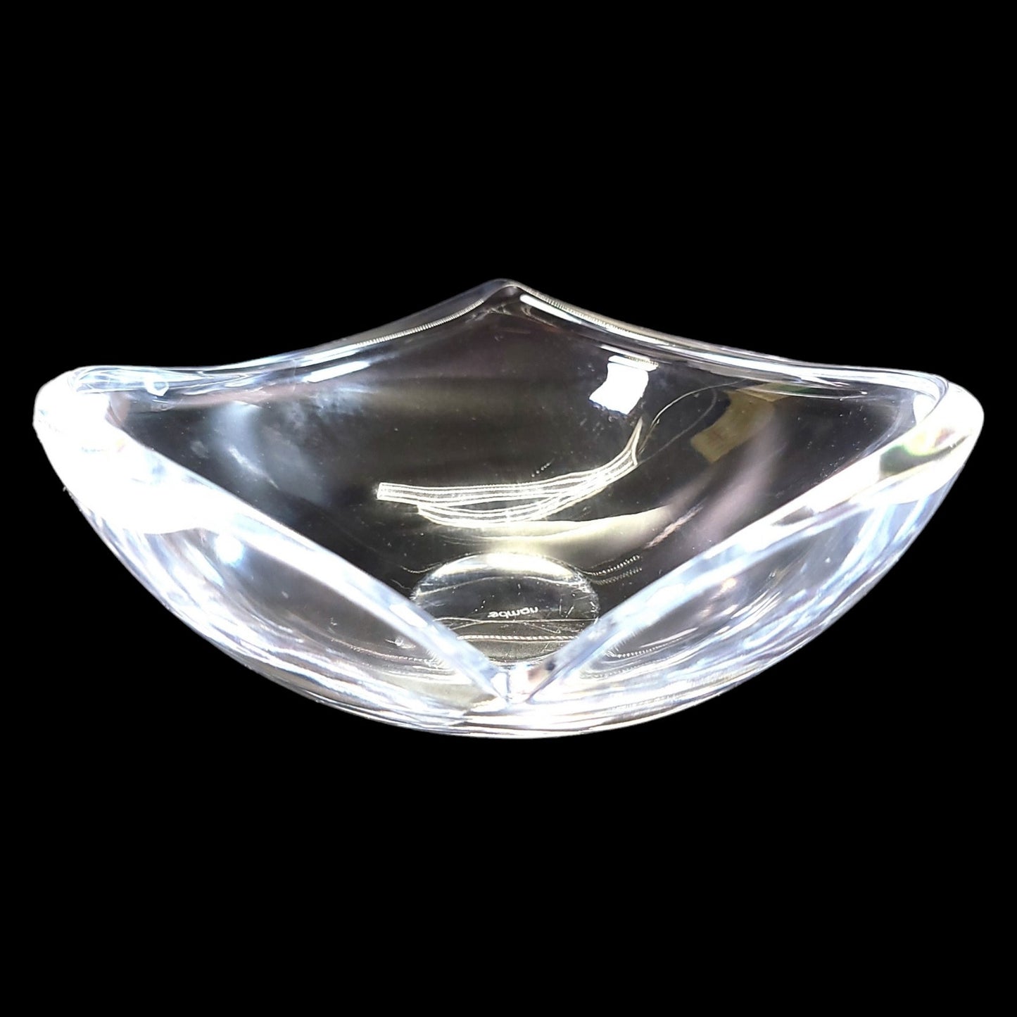 Nambe Glass Heart Shaped Bowl, Nambe Thick Glass Heart Love Bowl 7.5" W