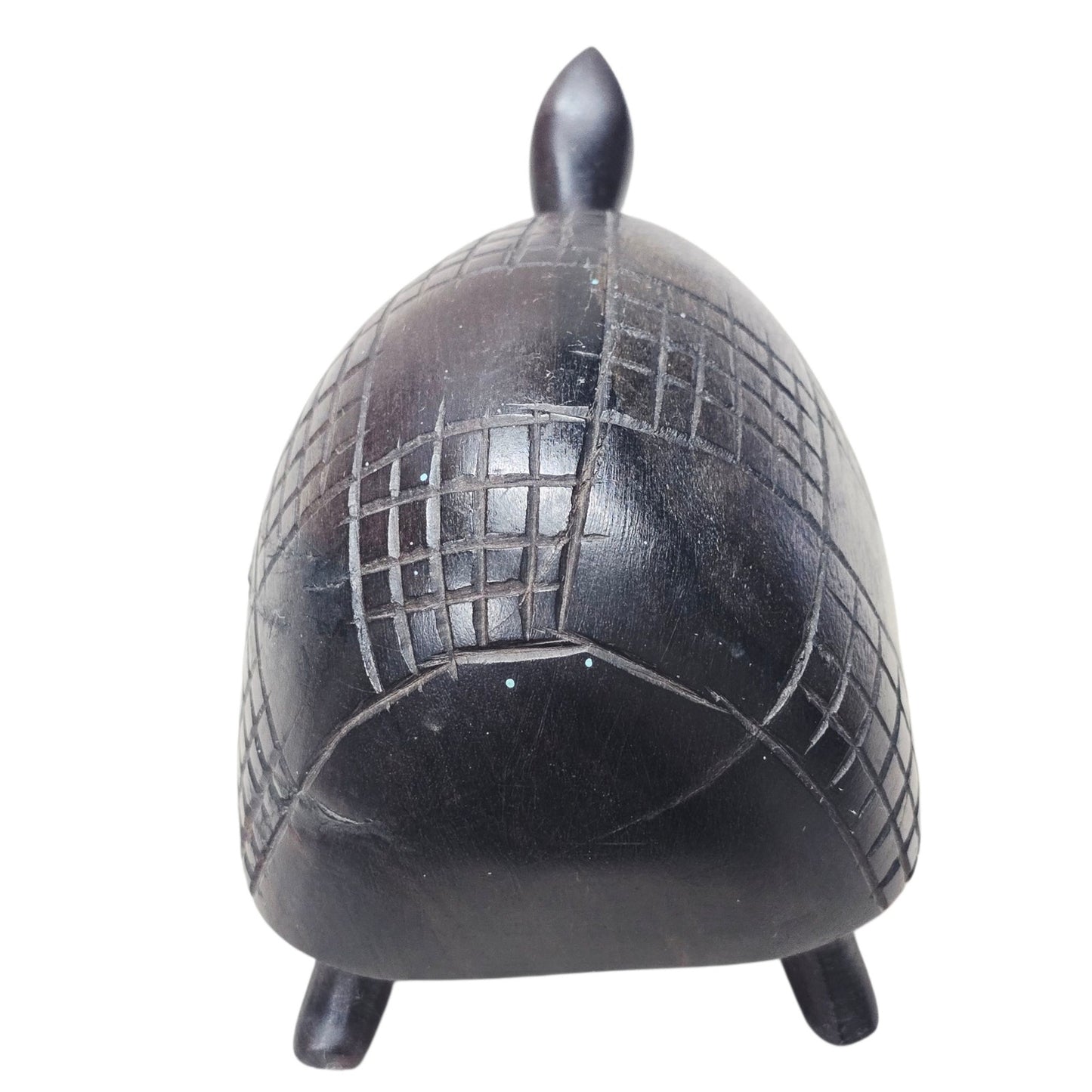 (Reserved for Customer) Hand-Carved Ironwood Turtle Figurine Dark Brown Folk Art Home Décor