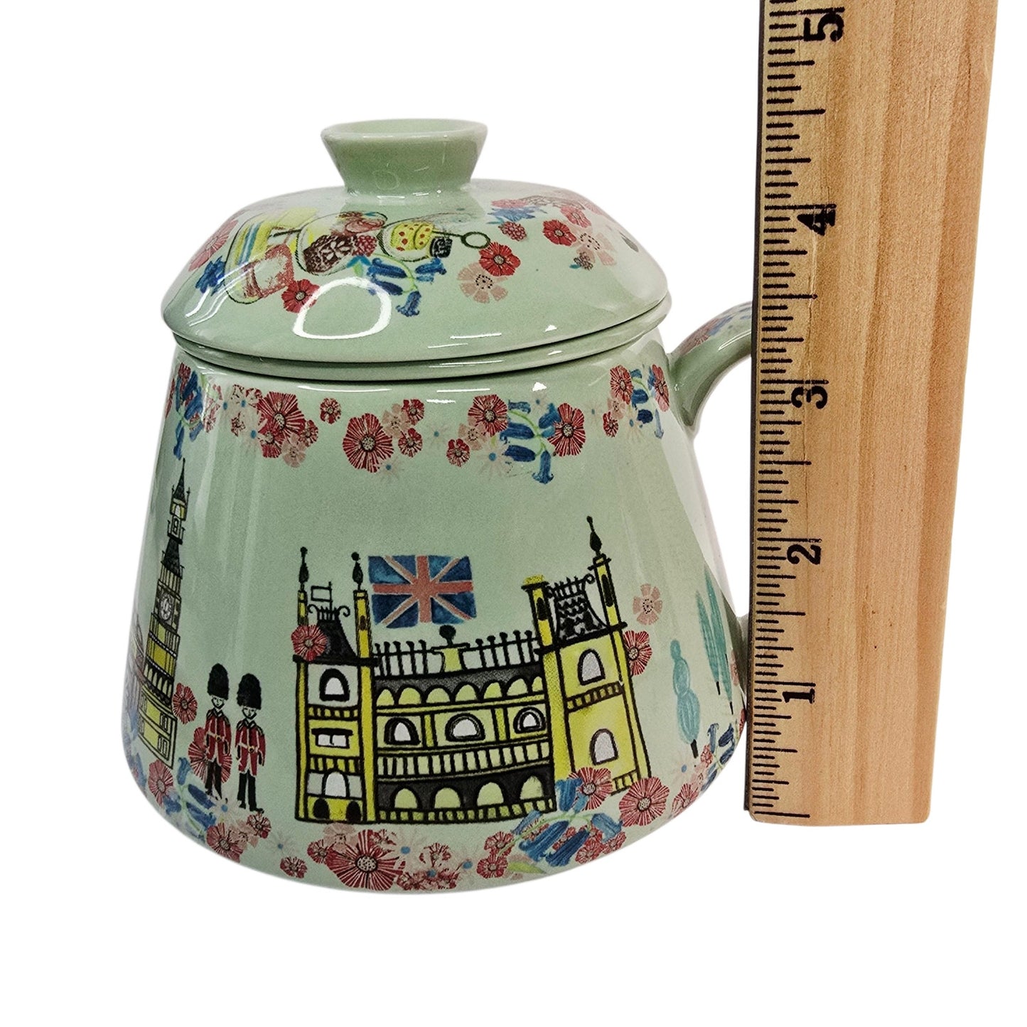 3-Pc World Market London Scene Mug with Infuser and Lid, London Eye, Palace, Ben