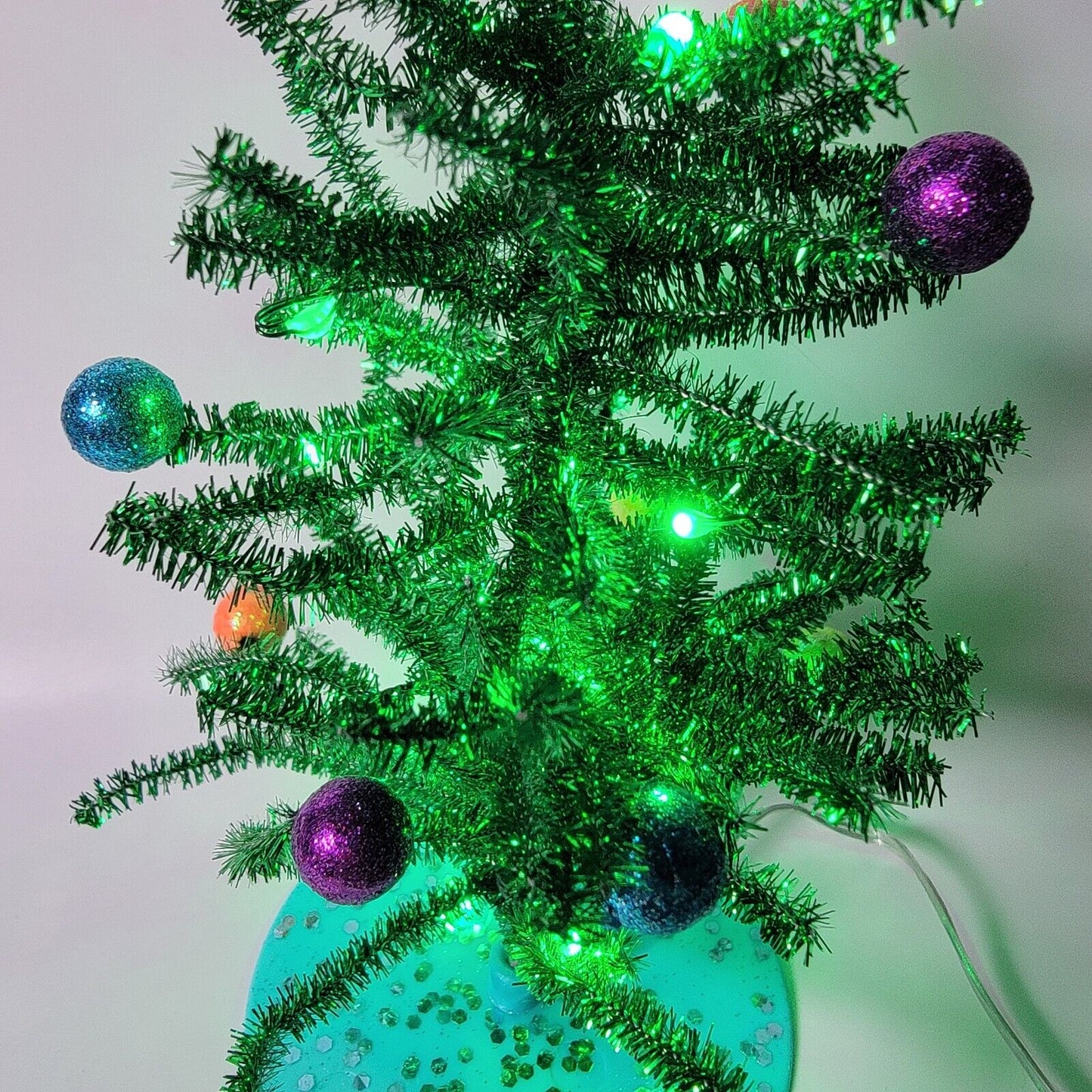 Philips Small Desktop LED USB Powered Christmas Tree 8" H Green Lights