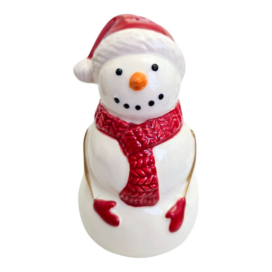 Shy Snowman Red Scarf LIVE-CRAFTED SHAKER + 3 PINS Join me LIVE to give Input, or Give me Creative Freedom!