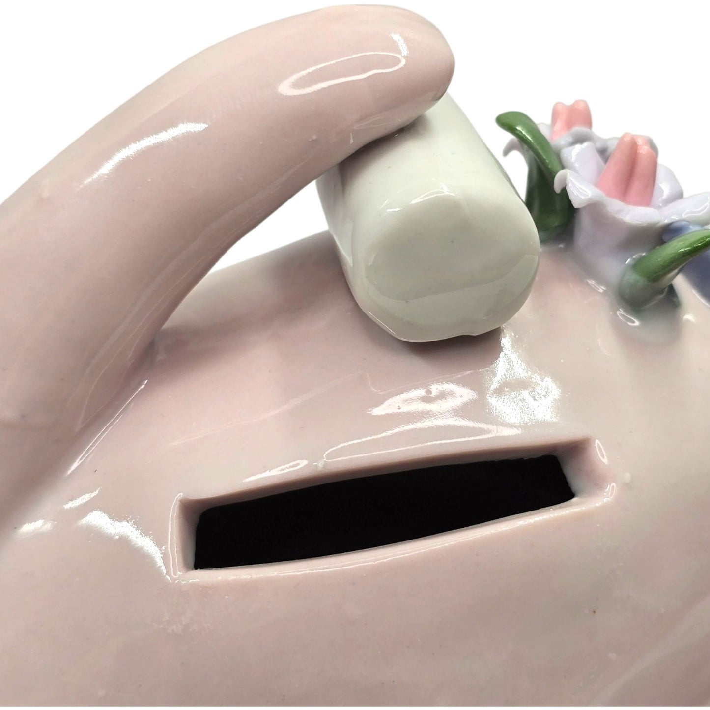 Whimsical Kitsch Pig Mom and Piglets Bank Pastel Pink Ceramic Farmhouse Decor