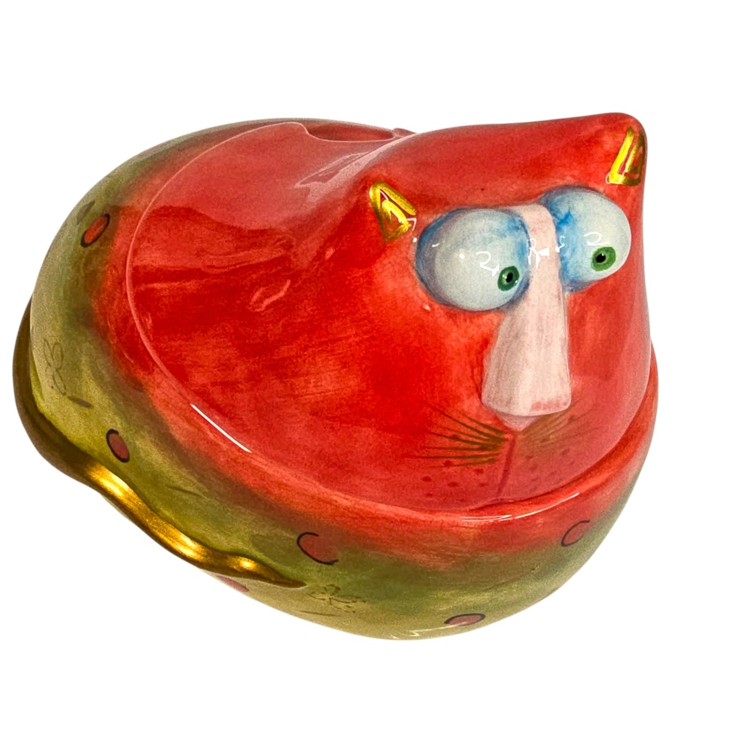 Studio Designworks Joy Cats Ceramic Cat Lidded Sugar Bowl Jam Jar Handpainted