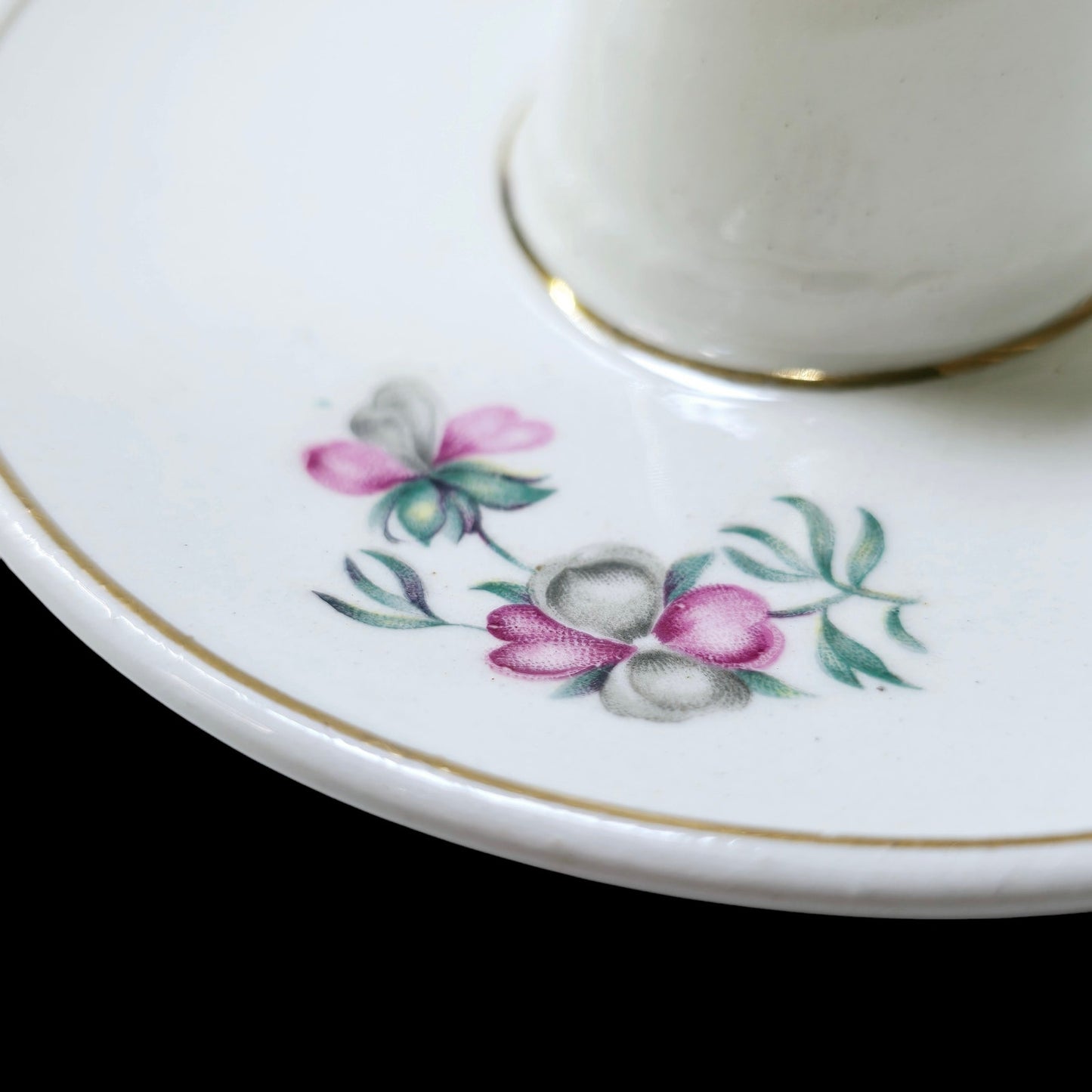 Vintage Porcelain Floral Bracelet Jewelry Dish