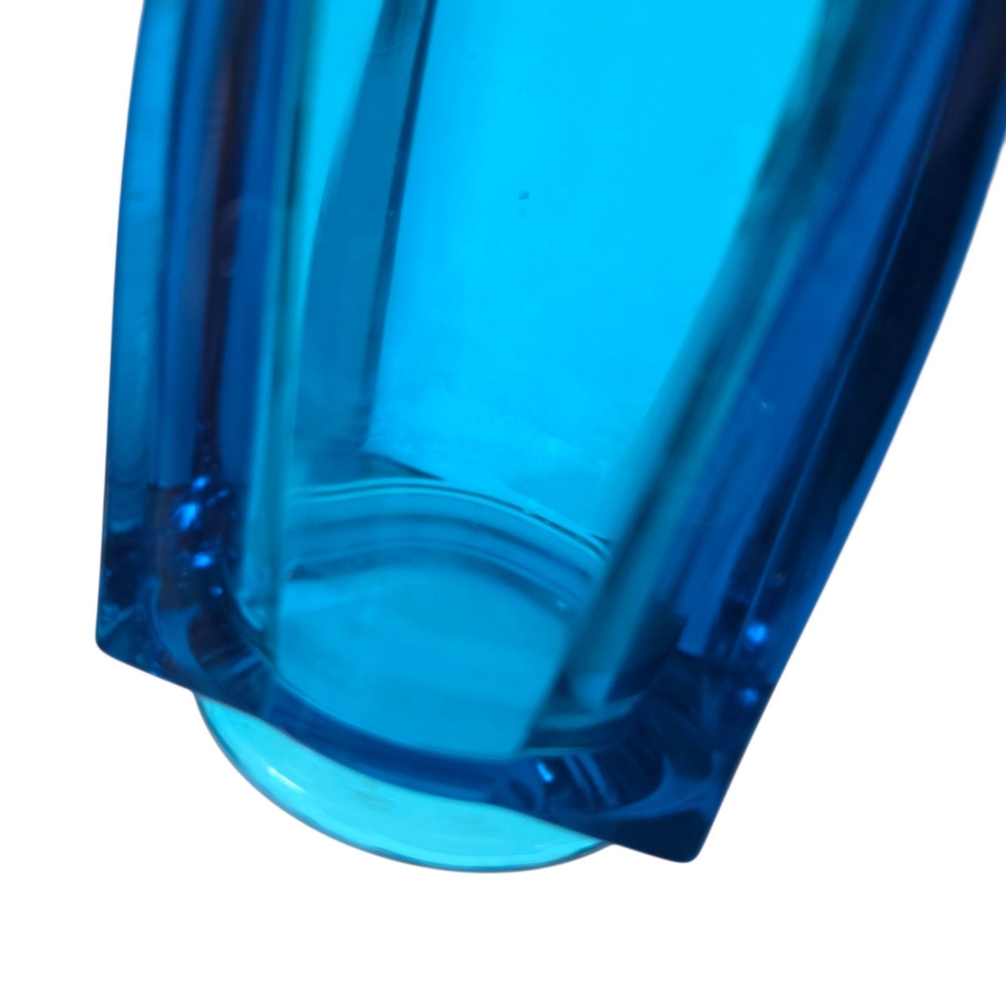 LE Smith Blue Swung Vase 4 Finger Mid Century Modern Vintage Simplicity 13.5"