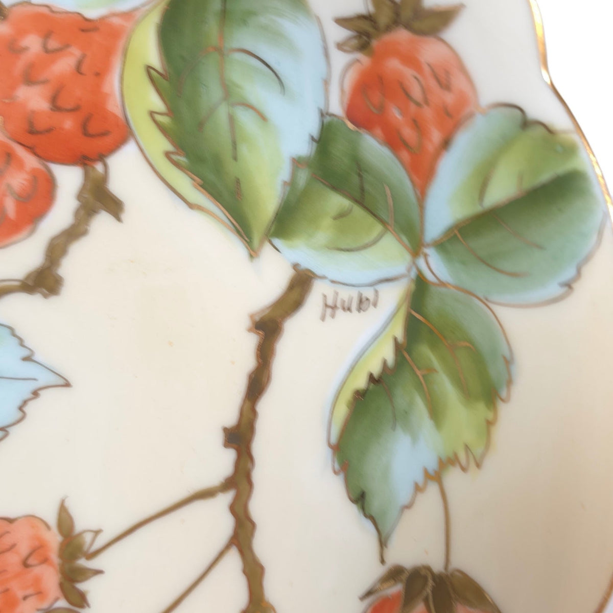 Antique Vienna Austria Raspberry Master Berry Bowl Set 6 c1890–1908