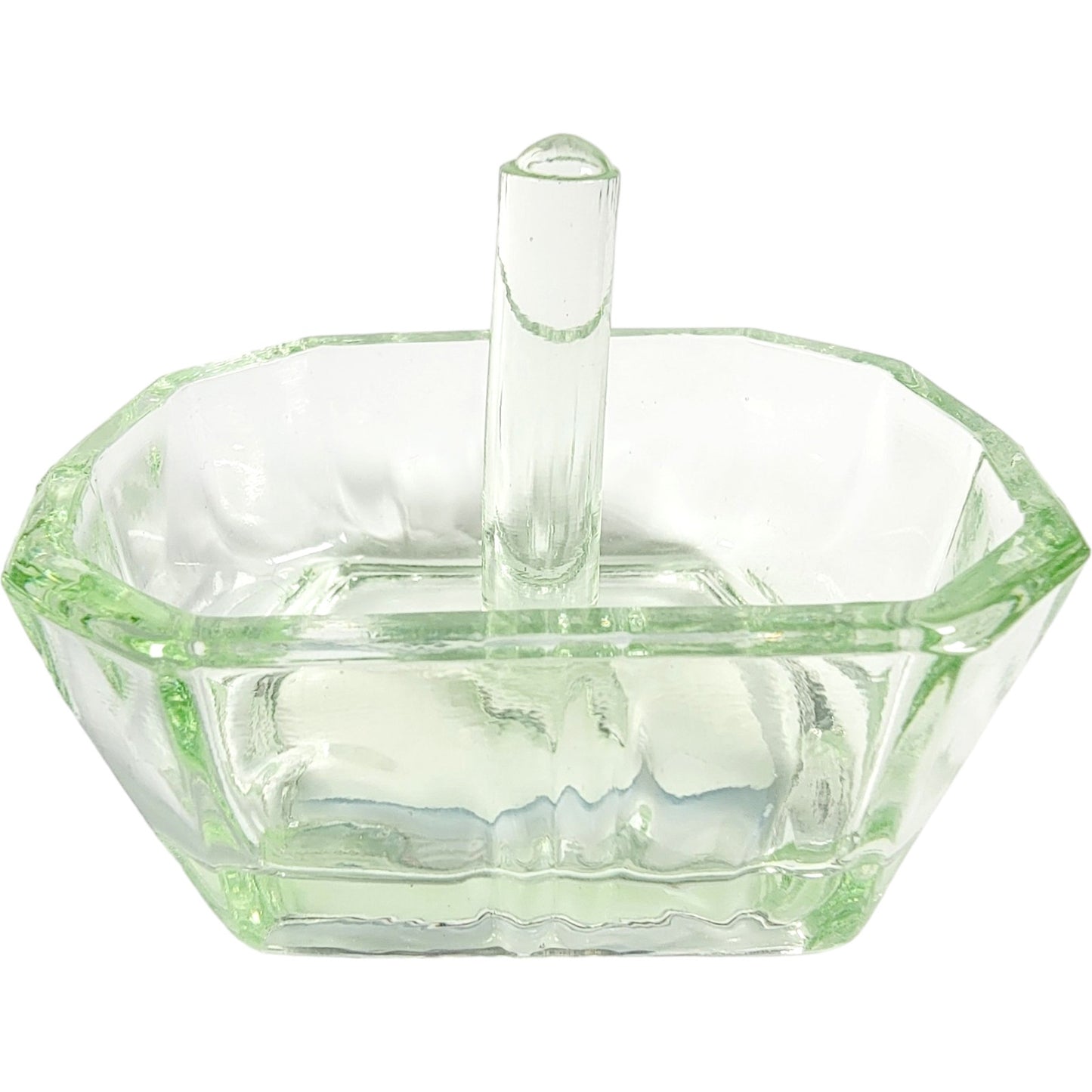 Vaseline Glass Ring Dish, Glowy Glass Ring Dish