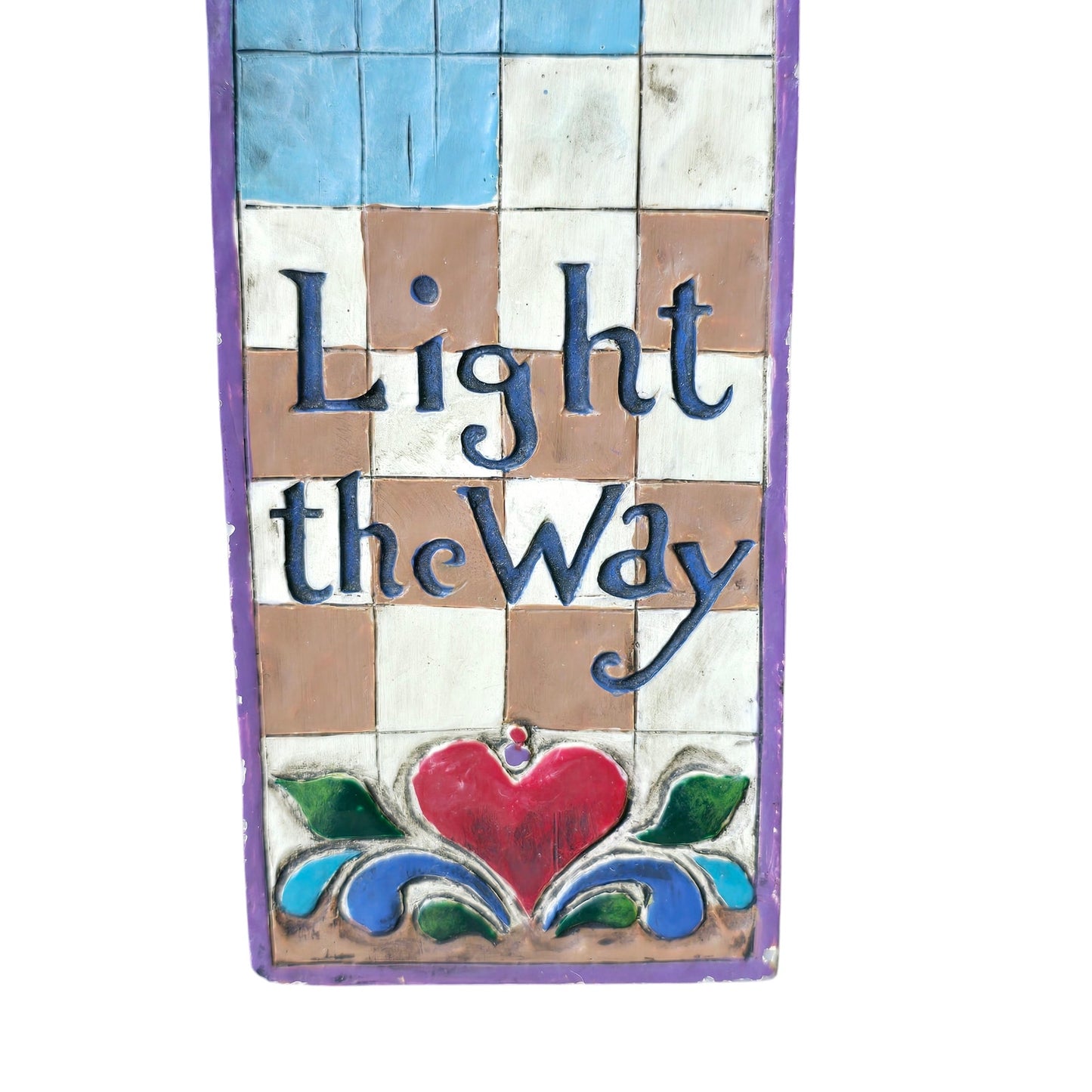 2006 Jim Shore Heartwood Creek Cross "Light The Way" Wall Hanging