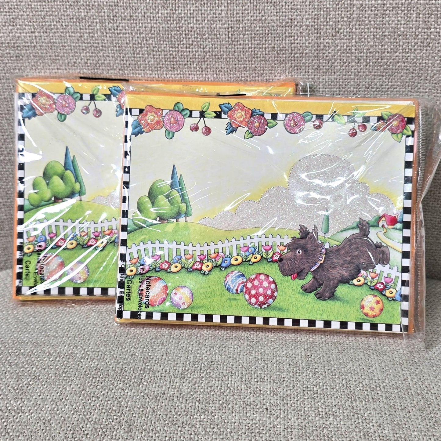 Mary Engelbreit Note Cards LOT with Card Storage Box