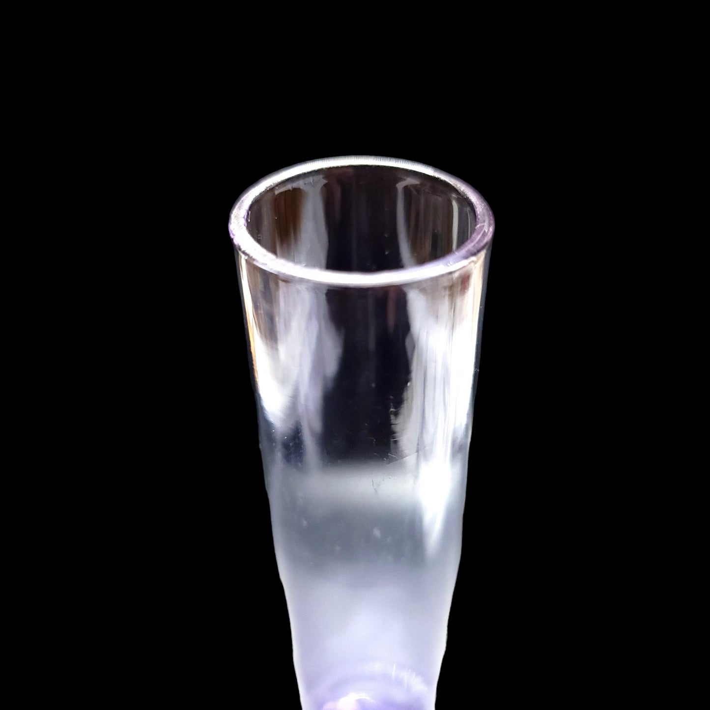 Thin Glass Bud Vase, 6" Purple Glass