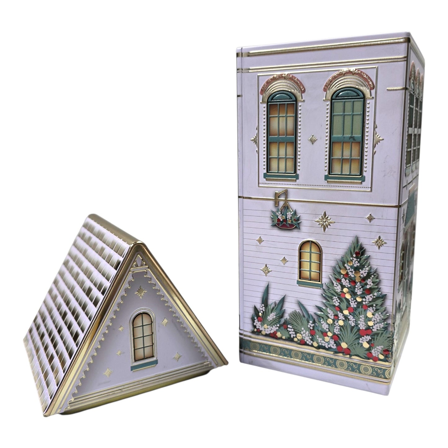 Speculoos House Tin Cookie Jar White House Christmas Gift Box Tin Netherlands